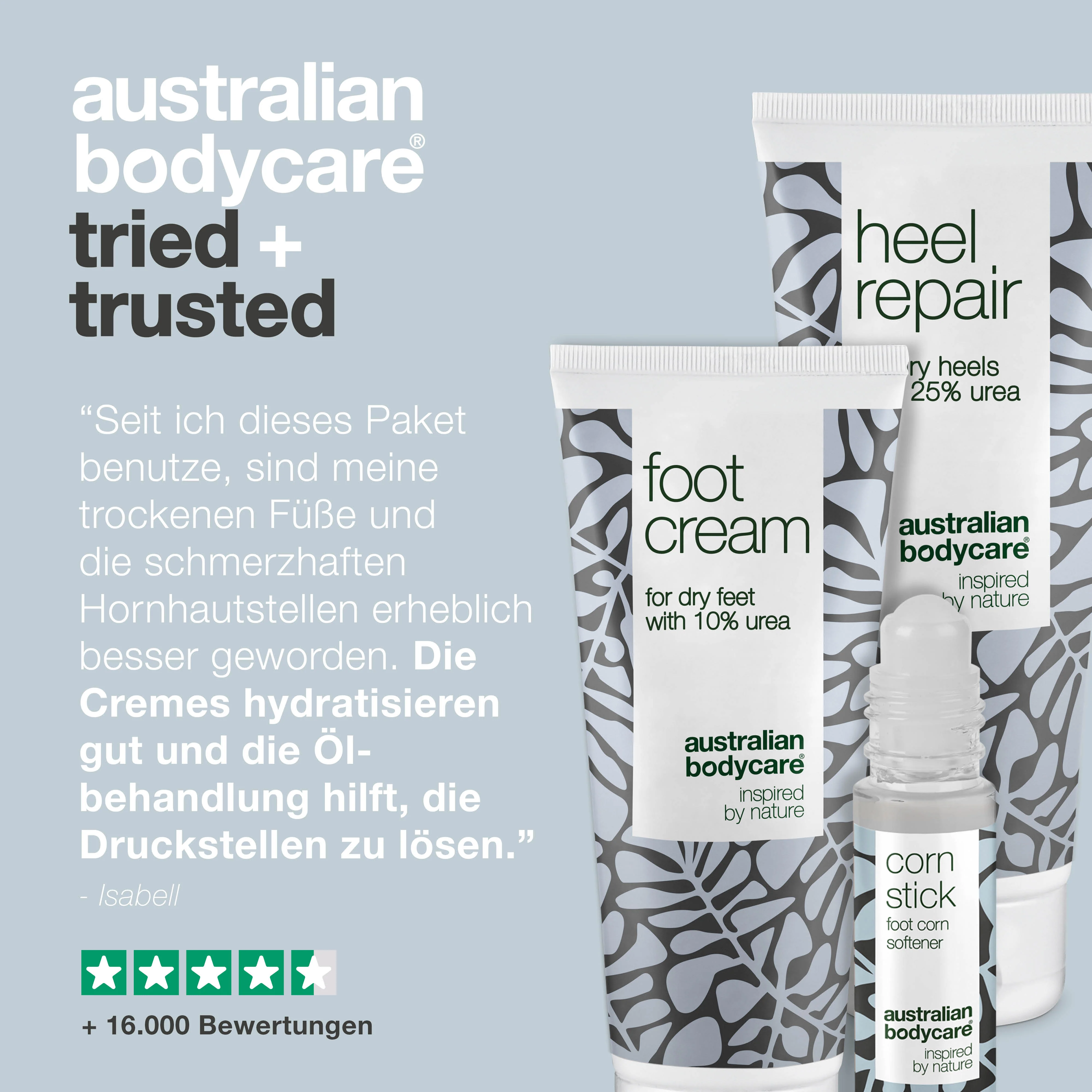 3 Produkte für Schwielen und Hühneraugen am Fuß — Fußcreme, Fersencreme und Hühneraugenstift für trockene Füße. - Image 5