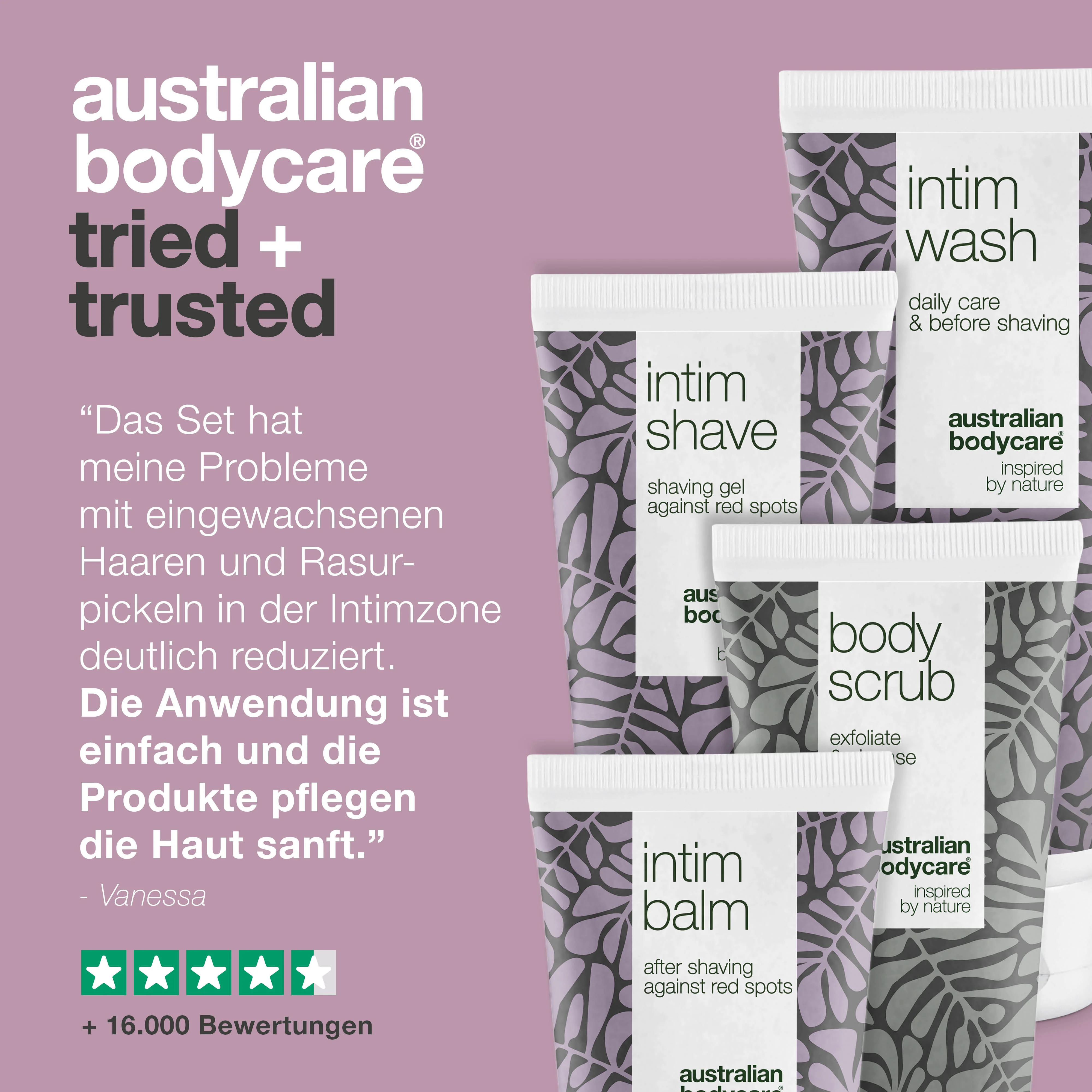 4-er Paket für Intimrasur gegen rote Pickel und eingewachsene Haare  — 4 Produkte gegen Rasierpickel und Rasurbrand im Intimbereich - Image 5