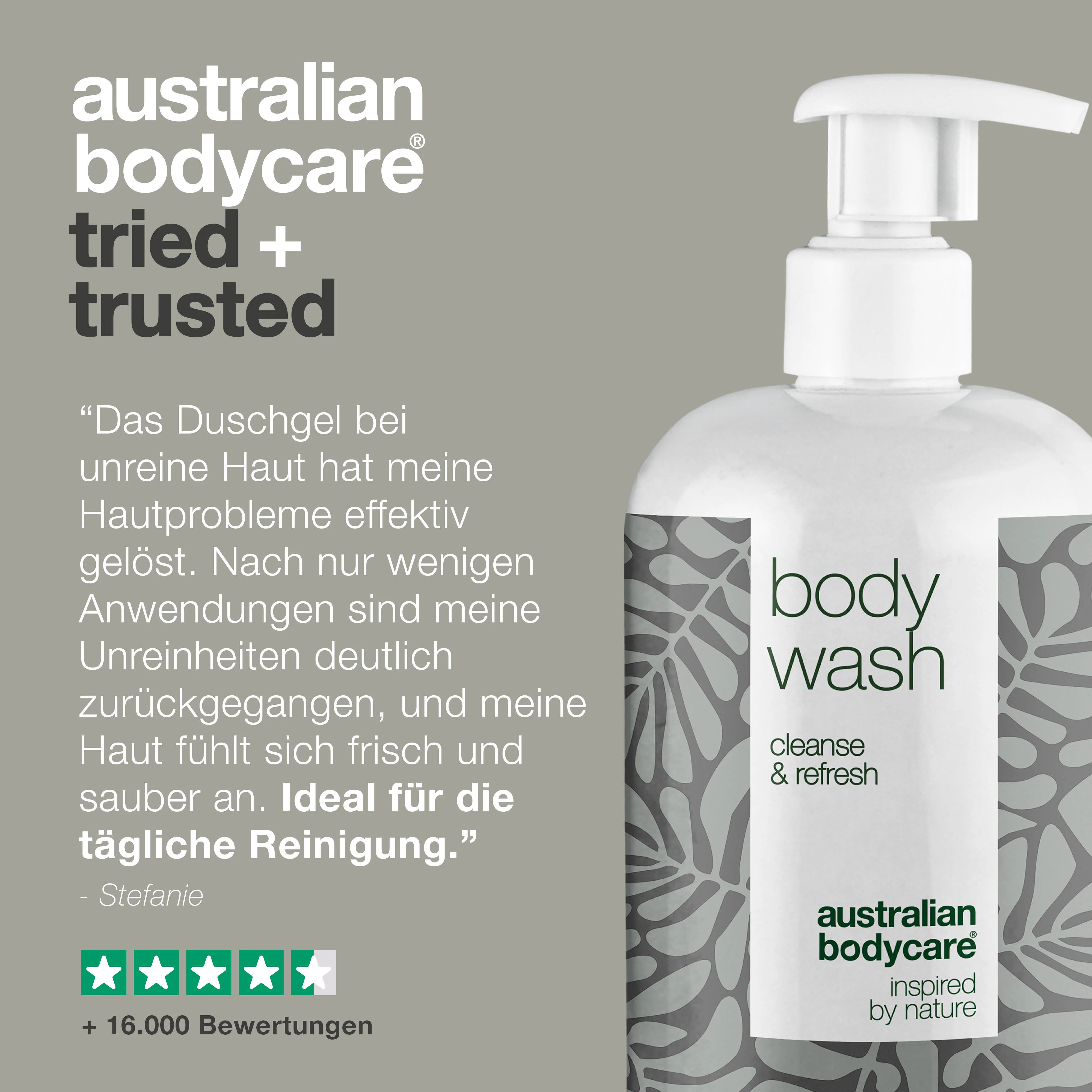 4 für 3 Teebaumöl Duschgel 500 ml Zitronenmyrte - Vorteilspack — Vorteilspack mit 4 Body Wash (500 ml): Teebaumöl Zitronenmyrte - Image 5