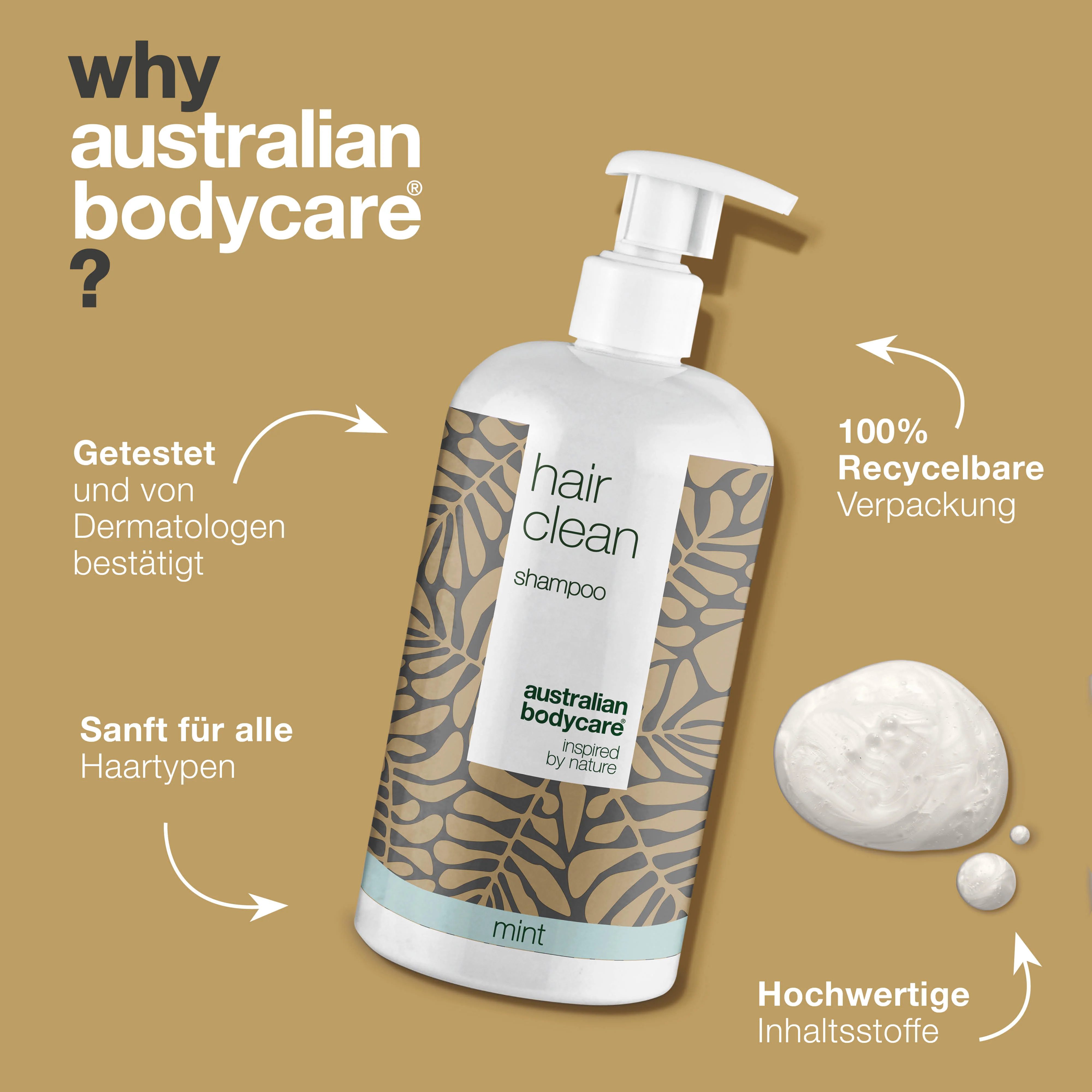 4 für 3 Shampoos mit Teebaumöl 500ml Minze - Vorteilspack — Vorteilspack mit 4 Shampoos (500 ml): Teebaumöl Minze - Image 4