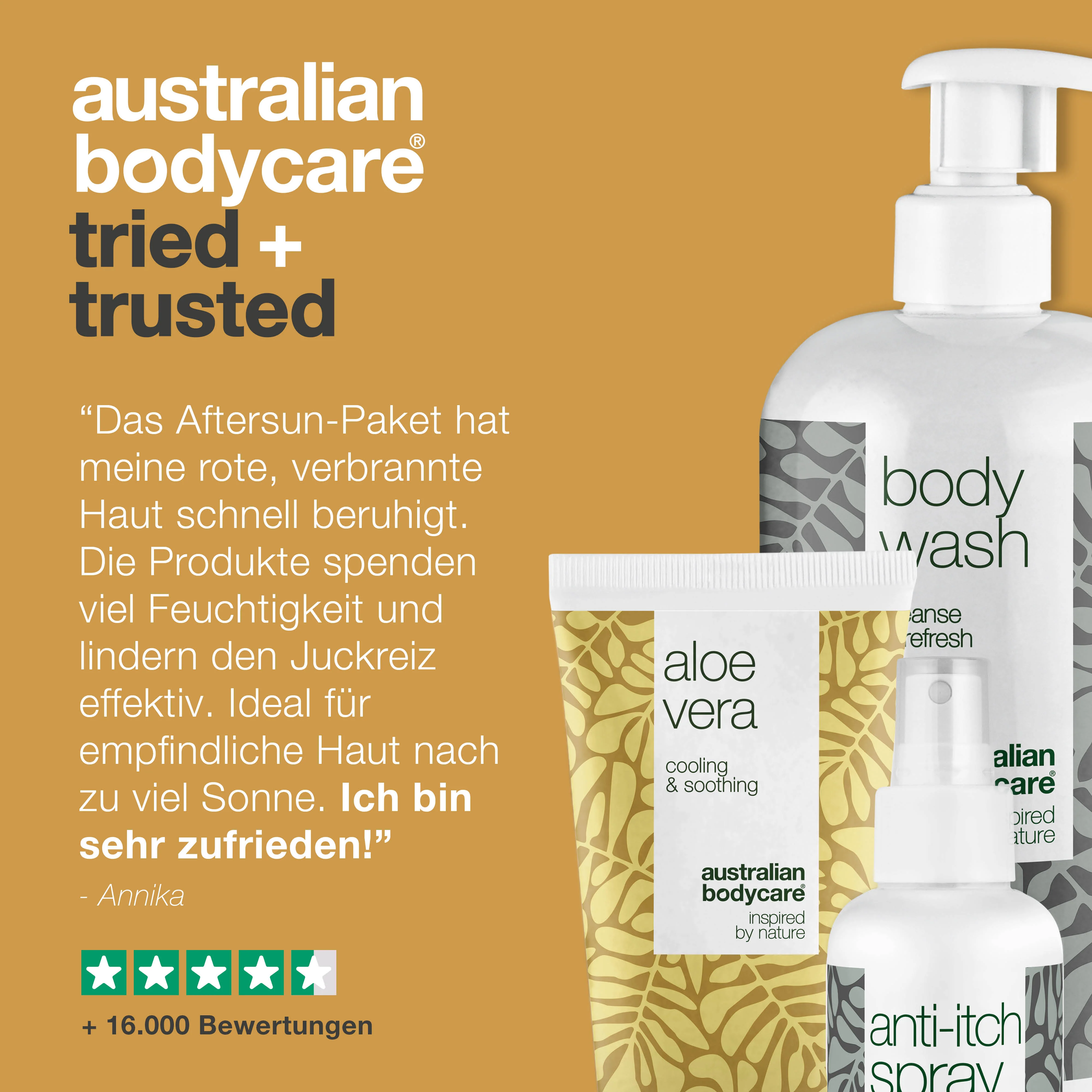 After Sun Paket für gerötete Haut und Sonnenbrand — 3 Produkte zur Pflege von Sonnenbrand, brennender Haut und bei Sonnenallergie - Image 5