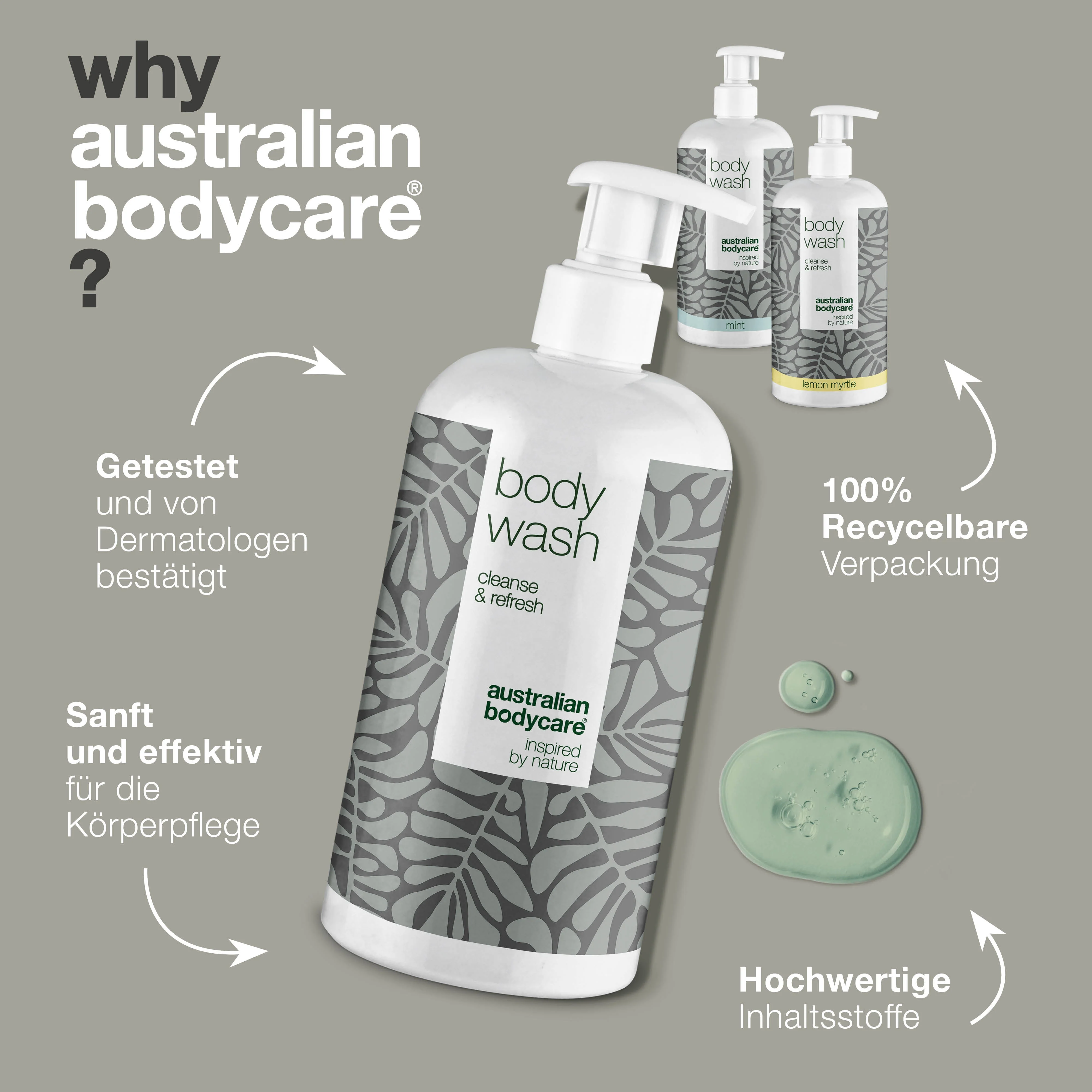 3 Body Wash - Angebotspaket — Angebotspaket mit 3 Duschgels (500 ml): Teebaumöl, Lemon Myrtle & Mint - Image 4
