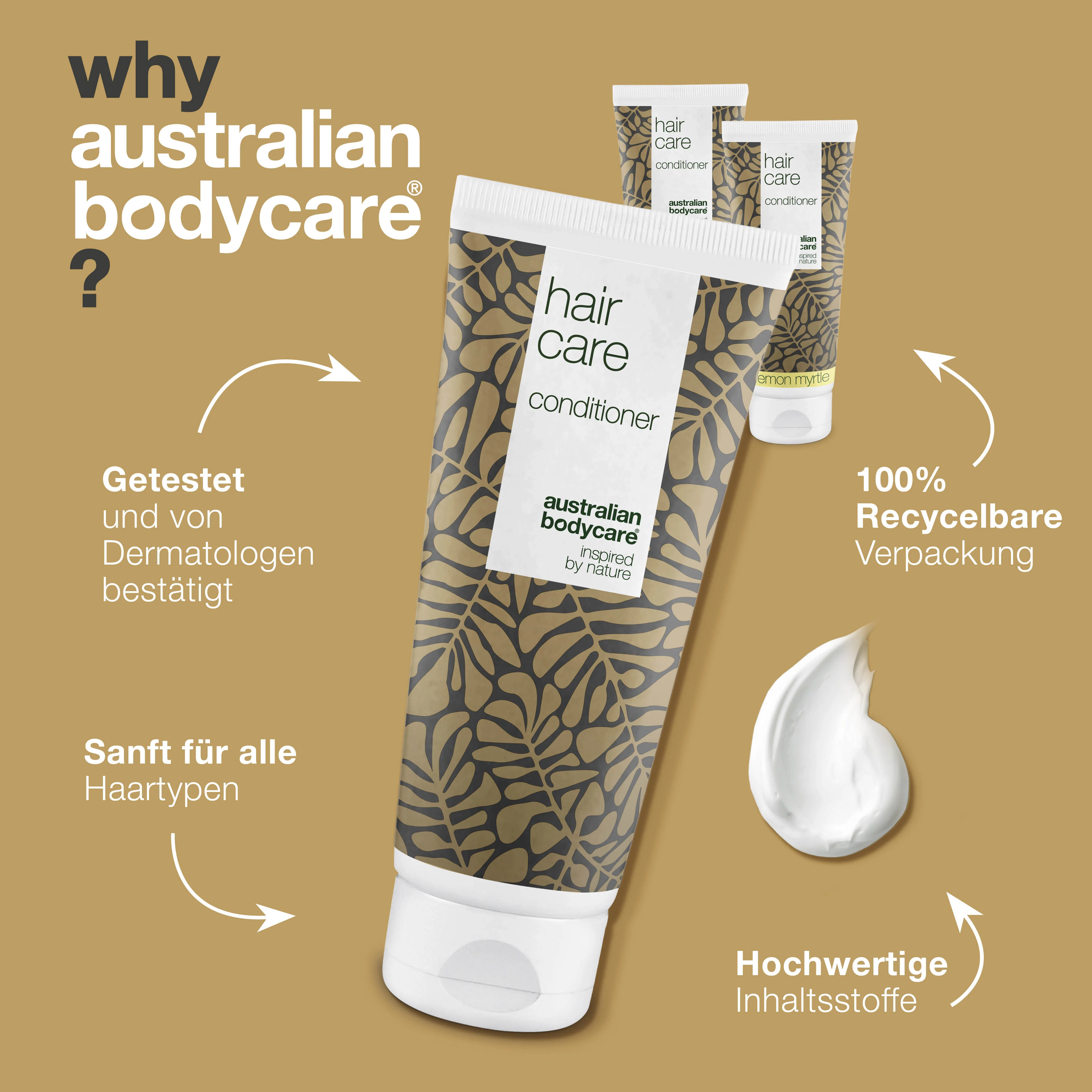 3 Hair Care Spülung - Angebotspaket — Angebotspaket mit 3 Haarspülungen (200 ml): Teebaumöl & Lemon Myrtle - Image 4
