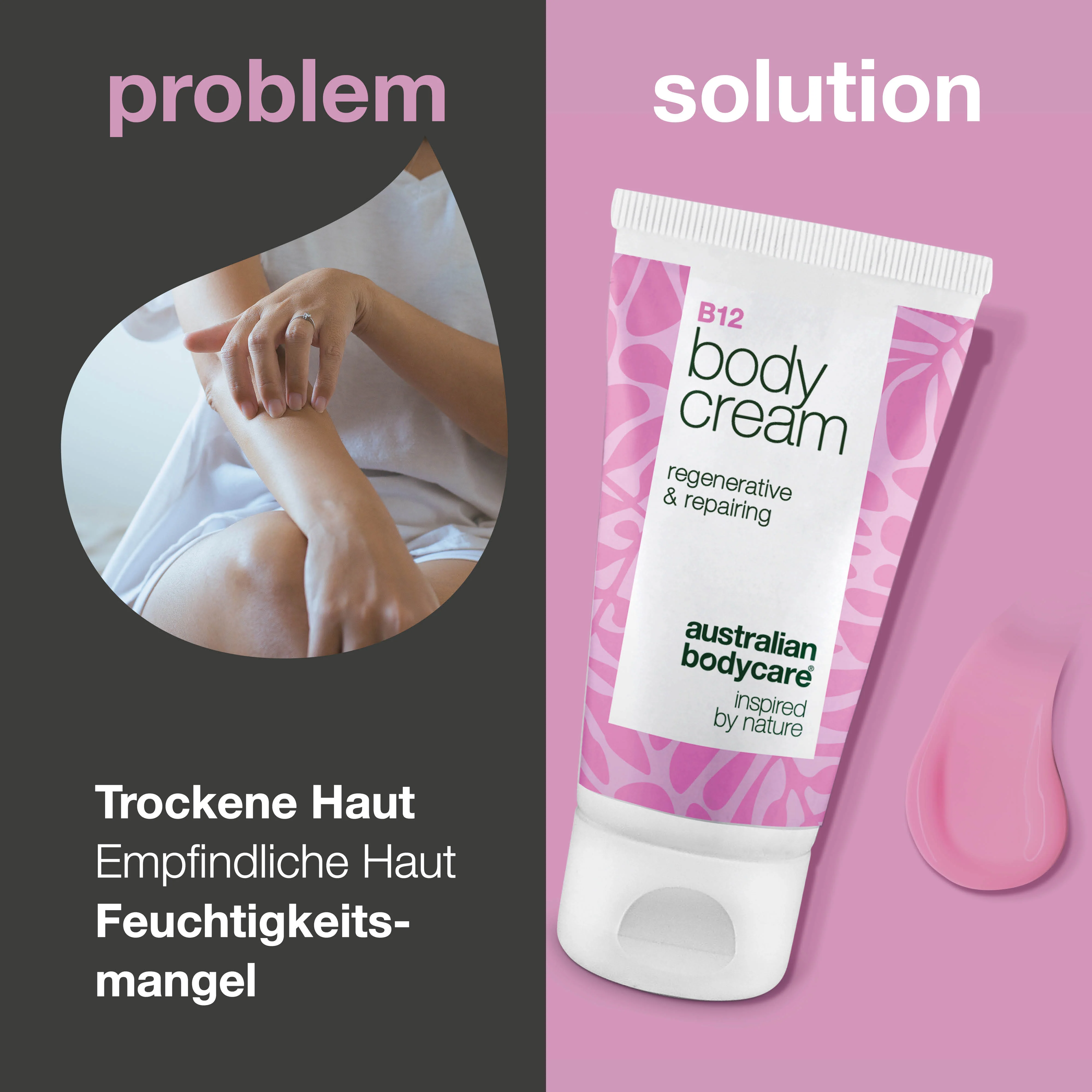 B12 Body Cream – Regenerierende Creme mit Vitamin B12 — Feuchtigkeitsspendende B12 Body Cream für weiche Haut. Für alle Hauttypen. - Image 2