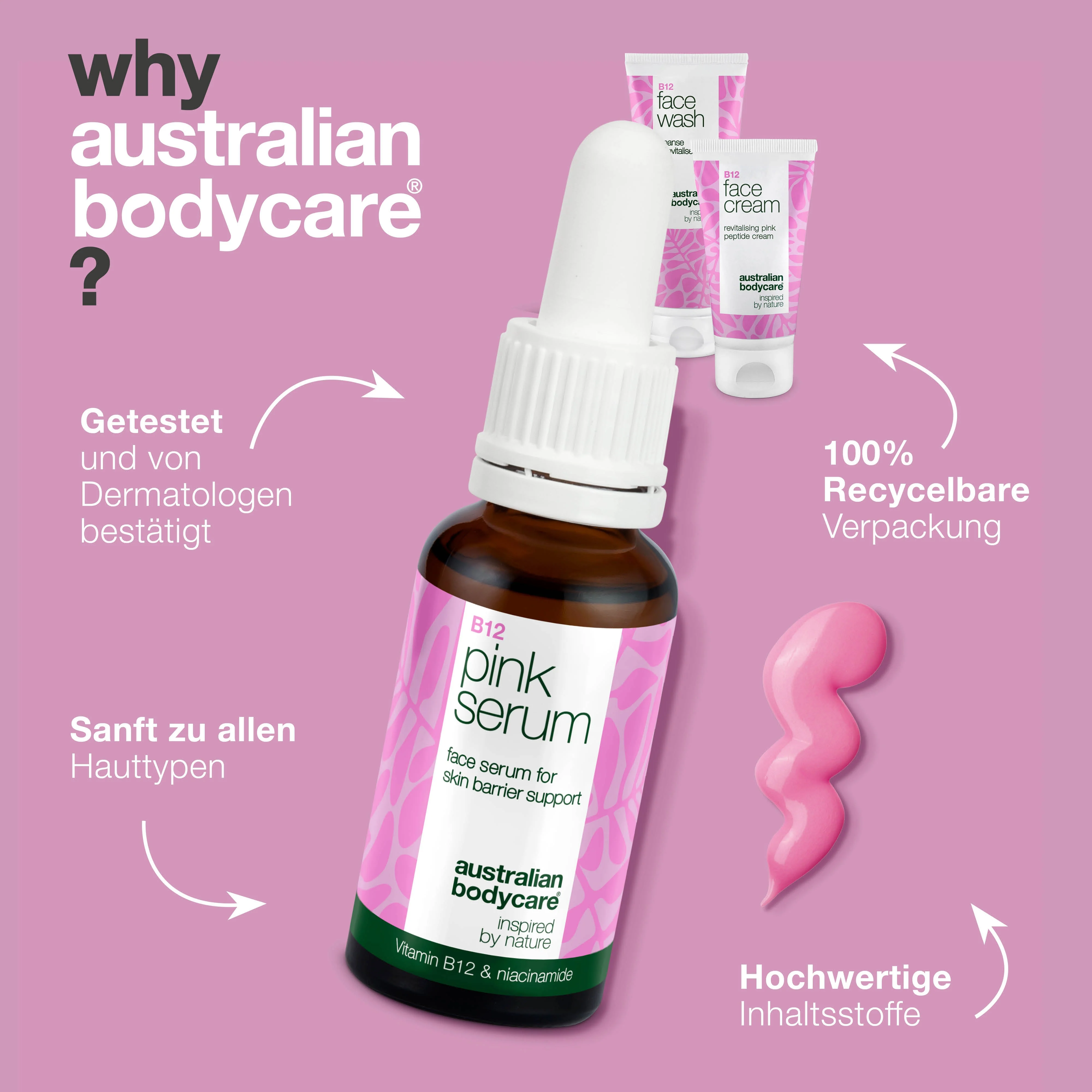 B12 Hautpflegeset – Reinigung, Serum und Gesichtscreme — B12 Hautpflegeset für glatte, gesunde Haut. Feuchtigkeit und Schutz täglich. - Image 4