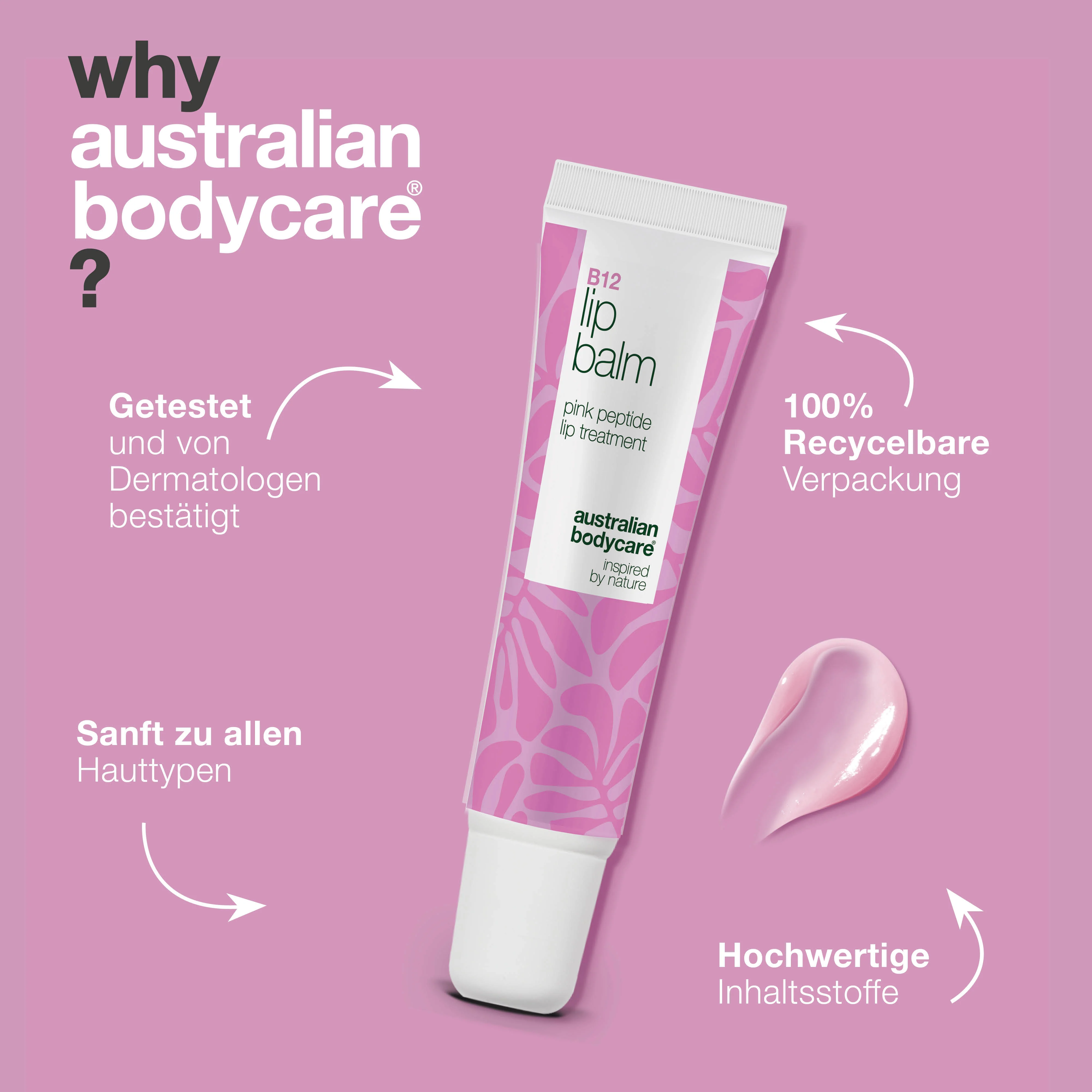 Lippenbalsam mit B12 – Feuchtigkeit für volle, weiche Lippen — Erleben Sie weiche, volle Lippen mit B12-Lippenbalsam. Intensive Feuchtigkeit, glättet Linien und beugt Trockenheit vor - Image 4