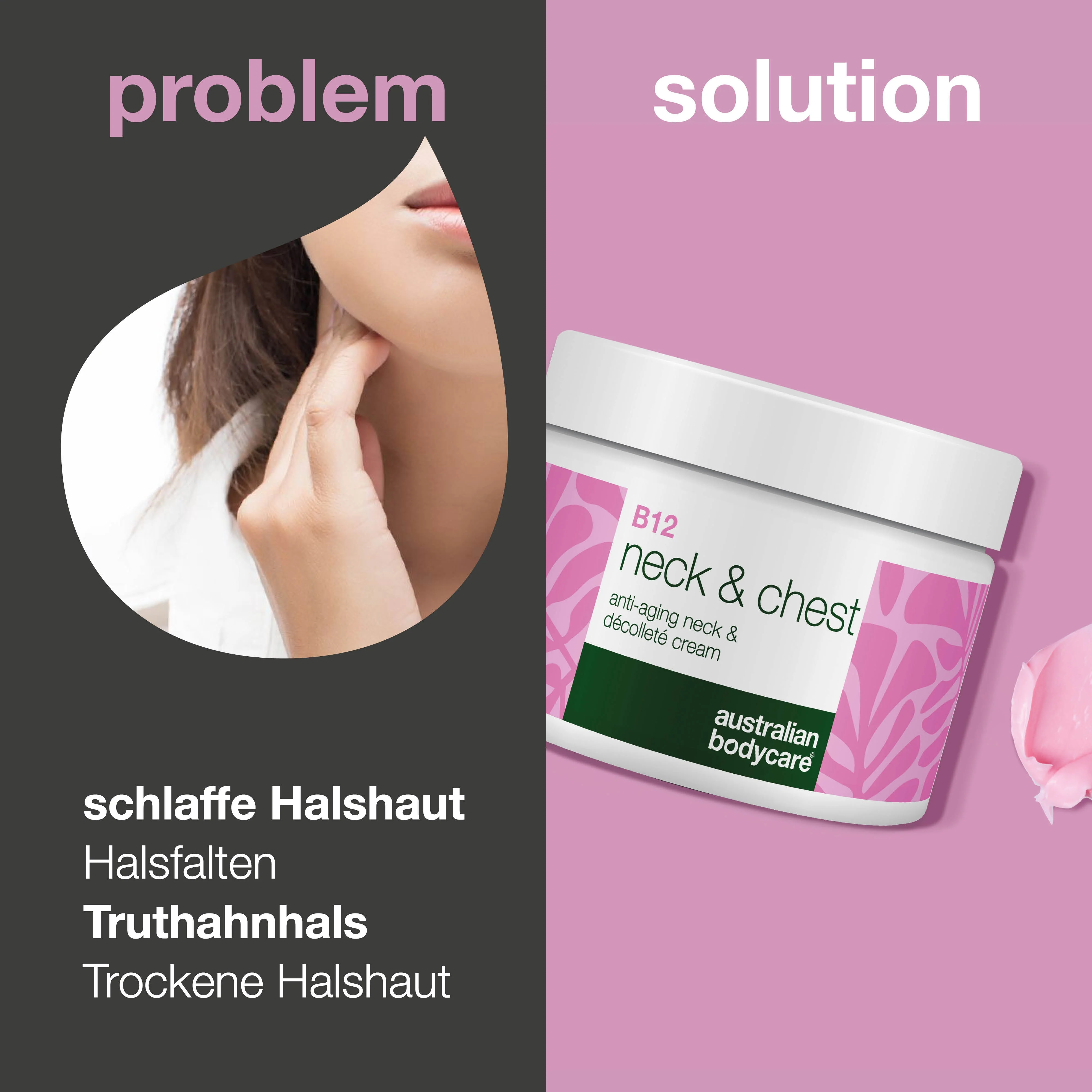 B12 Creme für Hals – Reduziert Falten und strafft Haut — Die B12 Hals- und Dekolletécreme spendet Feuchtigkeit, strafft und reduziert Falten für eine glatte, jugendliche Haut. - Image 2