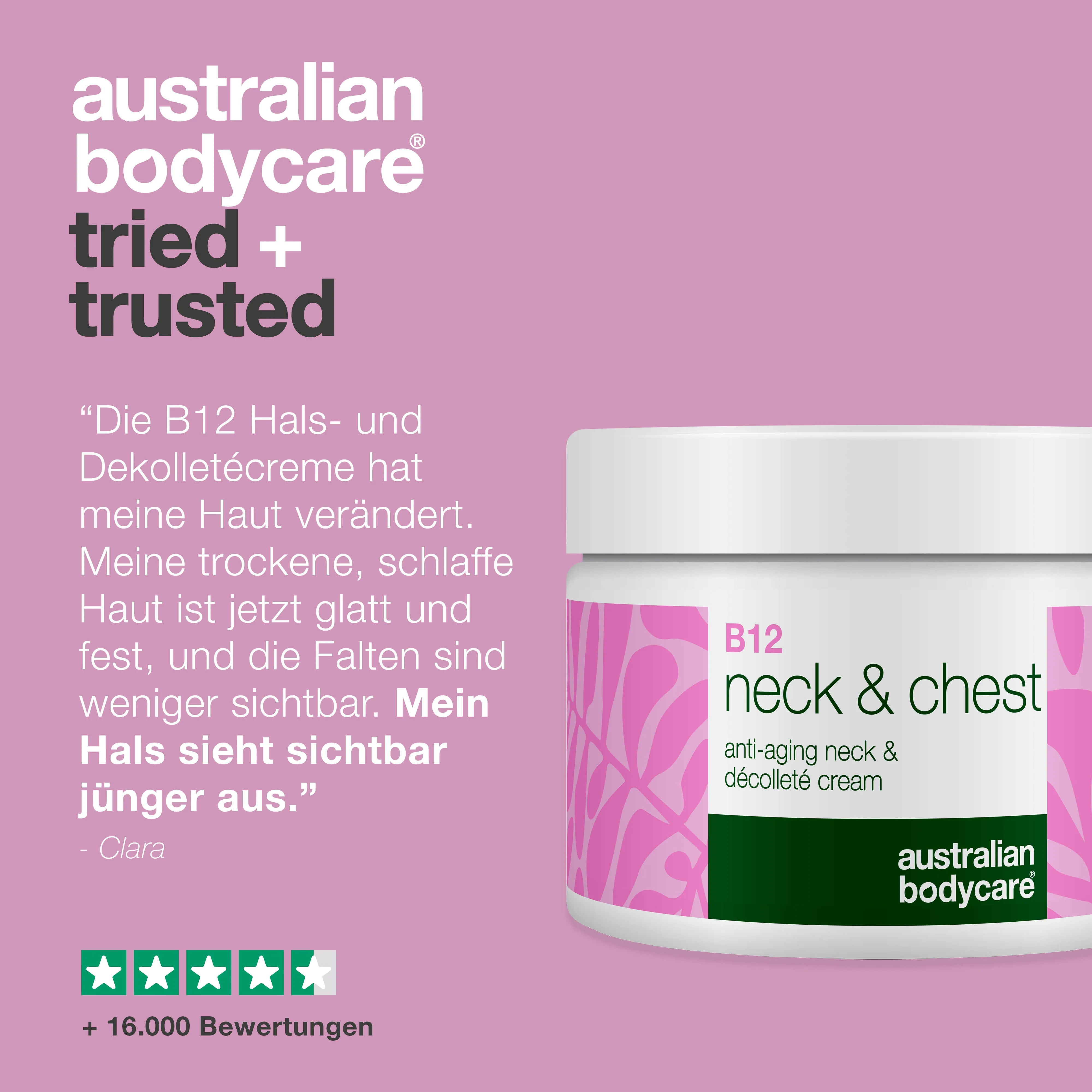 B12 Creme für Hals – Reduziert Falten und strafft Haut — Die B12 Hals- und Dekolletécreme spendet Feuchtigkeit, strafft und reduziert Falten für eine glatte, jugendliche Haut. - Image 5