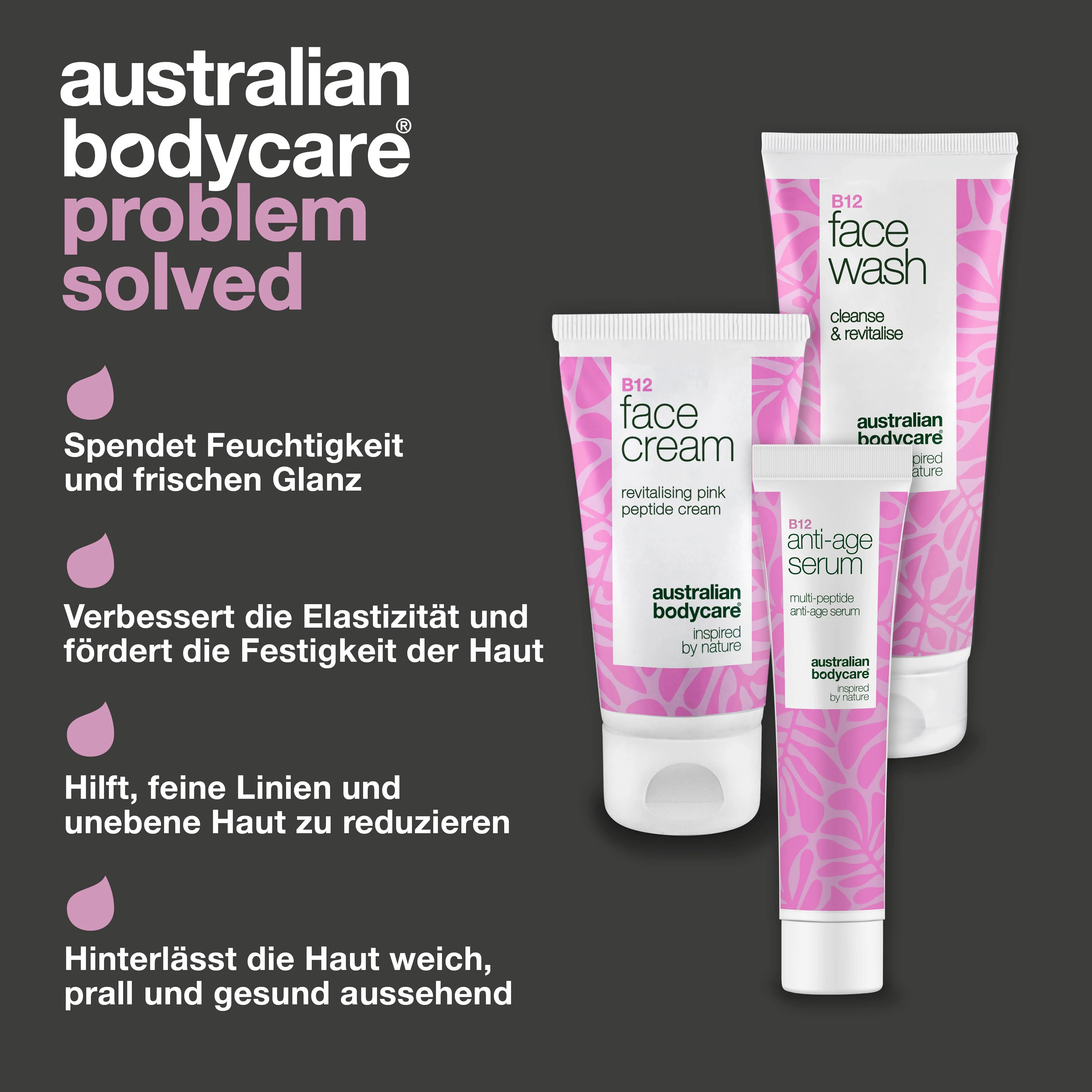 Gesichtsreiniger, Serum und Creme mit B12 für reife Haut — B12 für reife Haut. Reiniger, Serum und Creme für feste, strahlende Haut. - Image 3