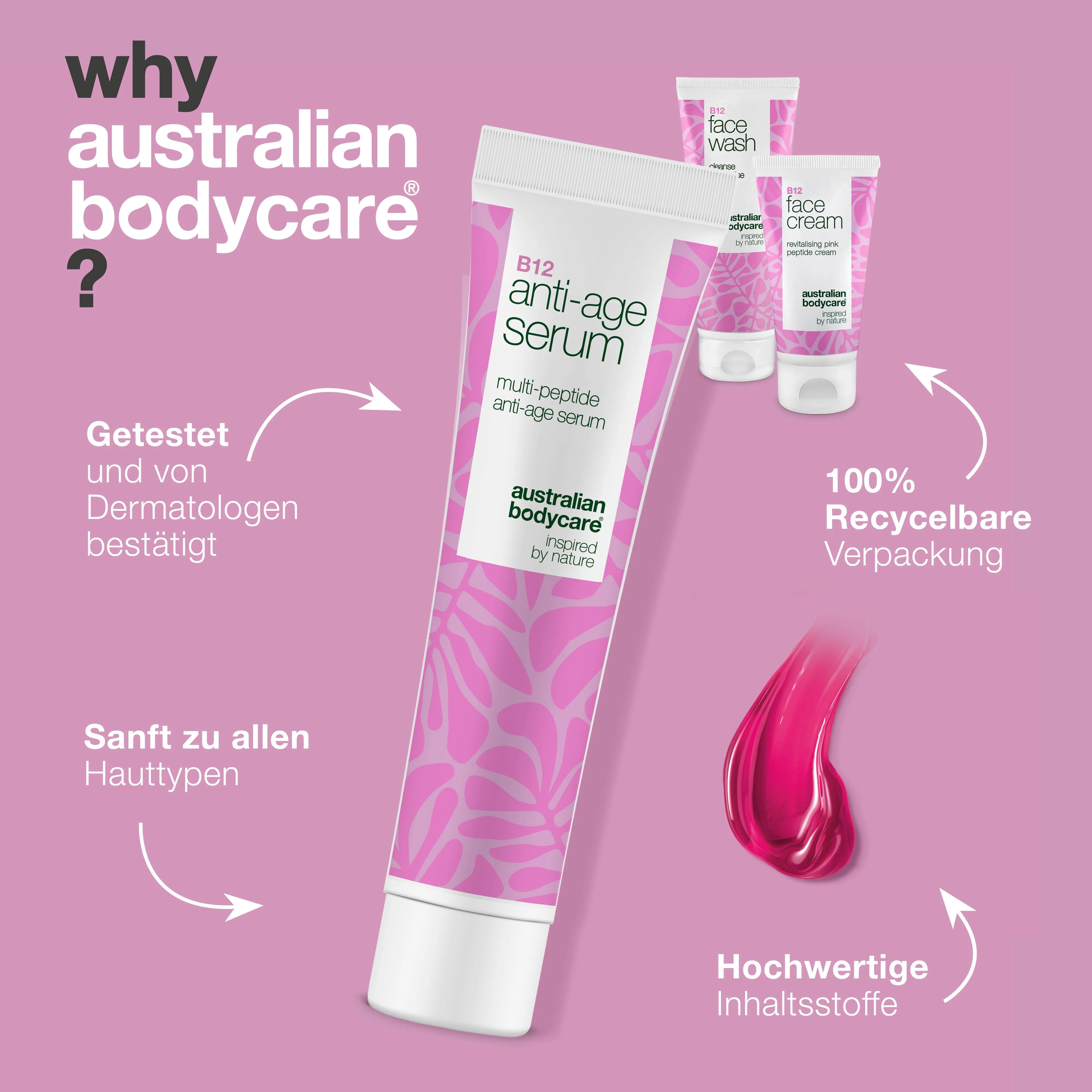 Gesichtsreiniger, Serum und Creme mit B12 für reife Haut — B12 für reife Haut. Reiniger, Serum und Creme für feste, strahlende Haut. - Image 4