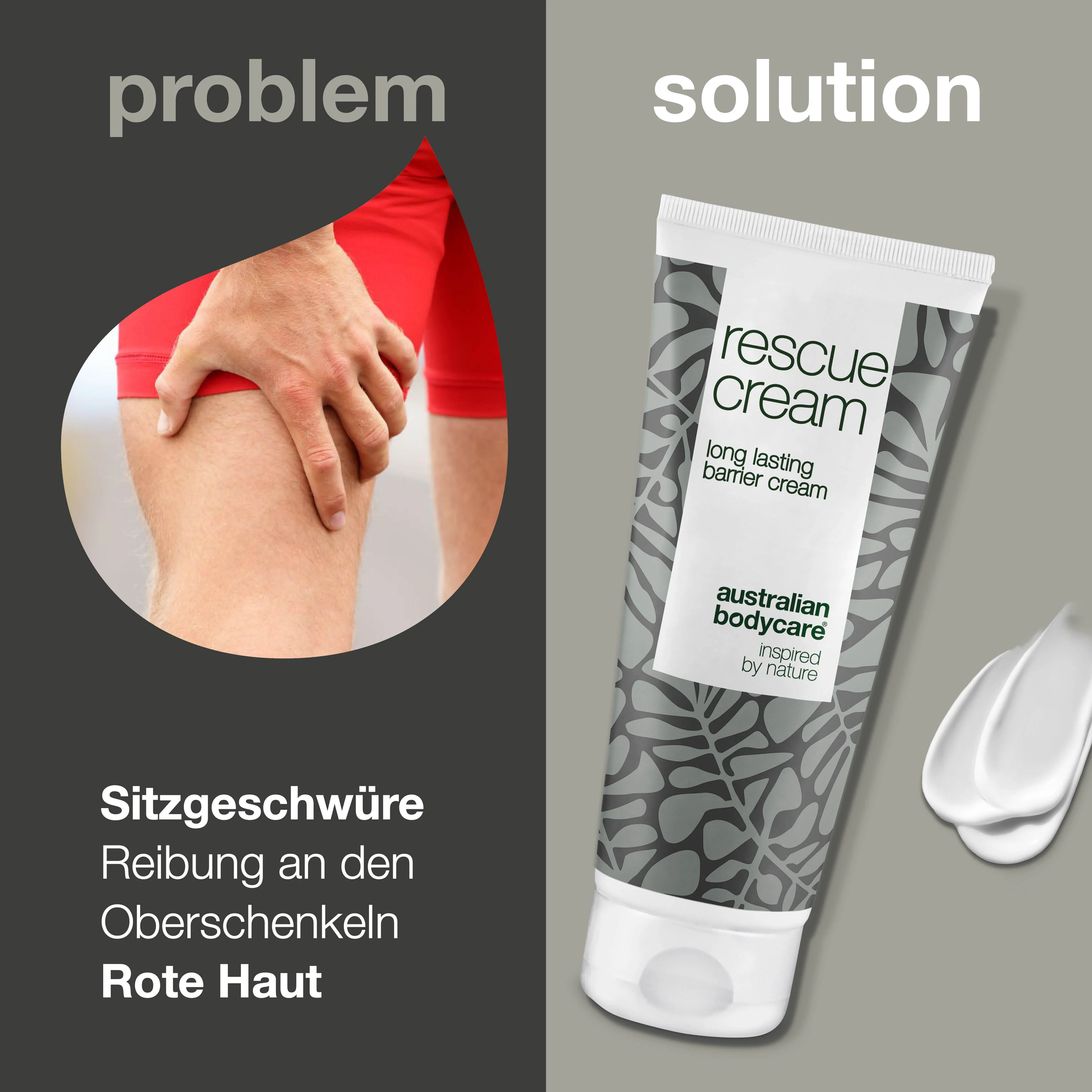 Wund vom Radfahren — Barrierecreme gegen wunde Stelle am Sattel vom Fahrradfahren oder anderer Sportbekleidung - Image 2