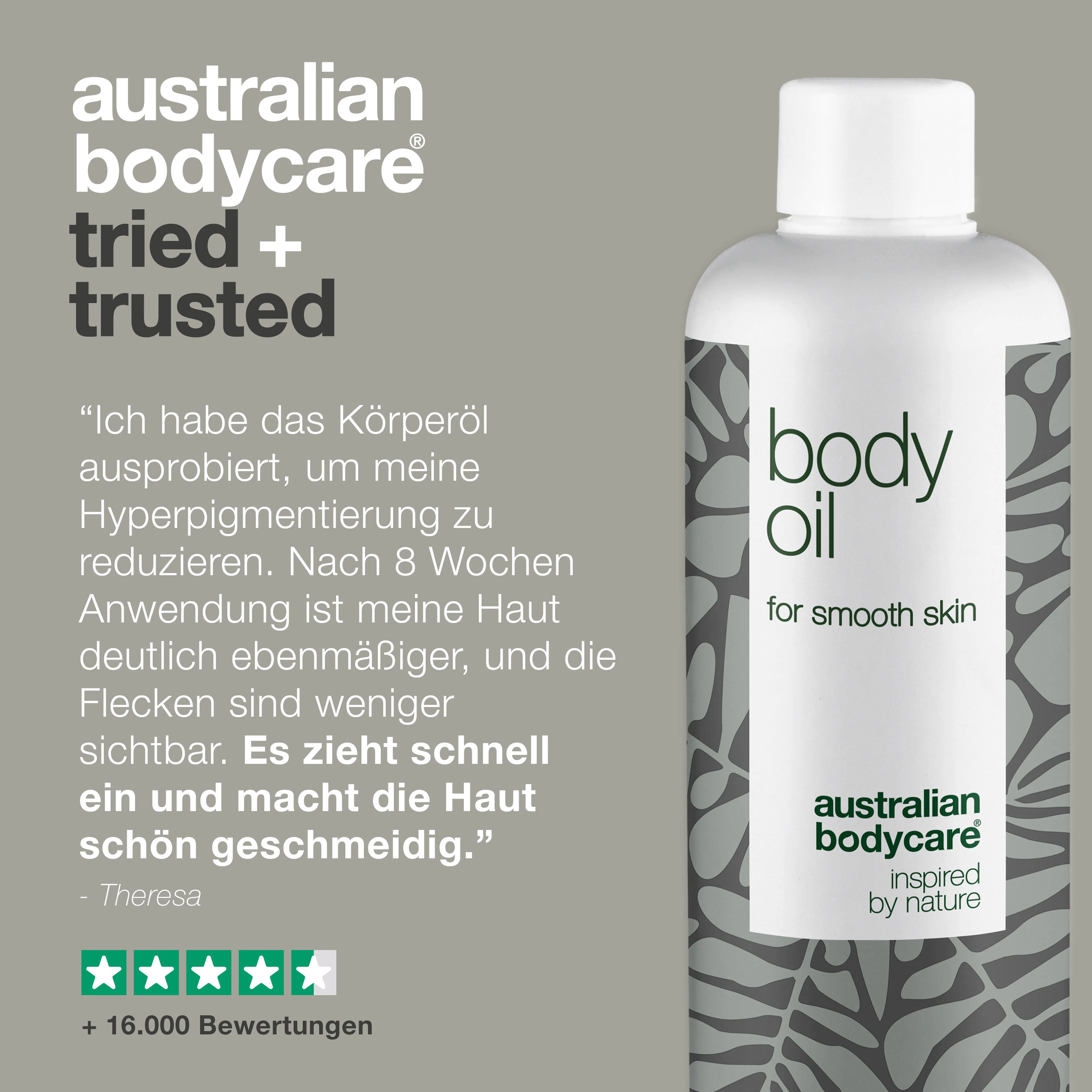 Body Oil – Reduziert Dehnungsstreifen, Narben und Pigmentflecken — Body Oil reduziert Dehnungsstreifen, Narben und Pigmentflecken. Mit Mandelöl, Squalan und Vitamin E für eine hydratisierte, geschmeidige Haut. - Image 5