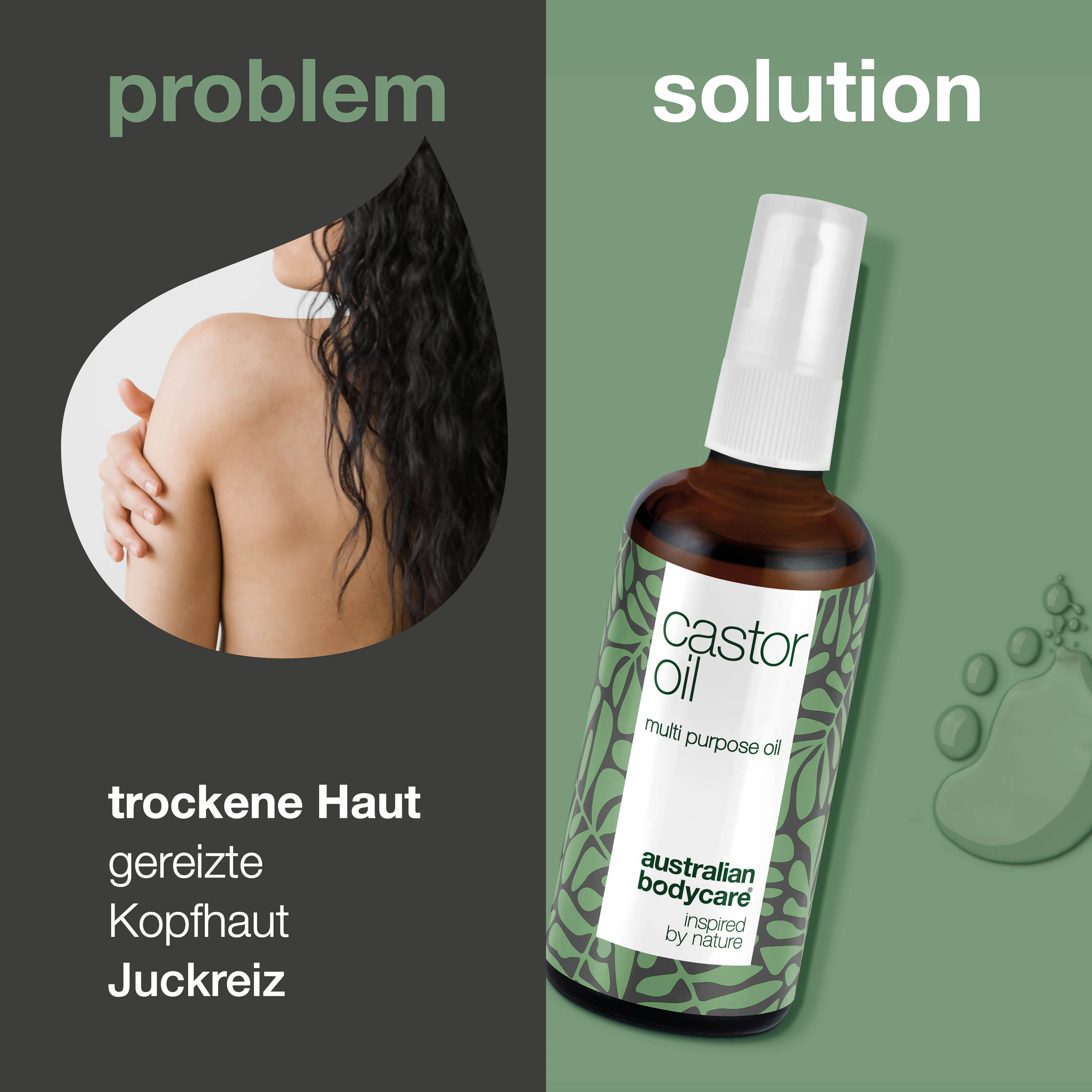 Castor Oil – Pflegendes Rizinusöl für Haut & Haare — Feuchtigkeitsspendendes Rizinusöl für Haut, Haare, Wimpern & Brauen. Pflegt die Kopfhaut & stärkt Wimpern. 100 % natürlich. - Image 2
