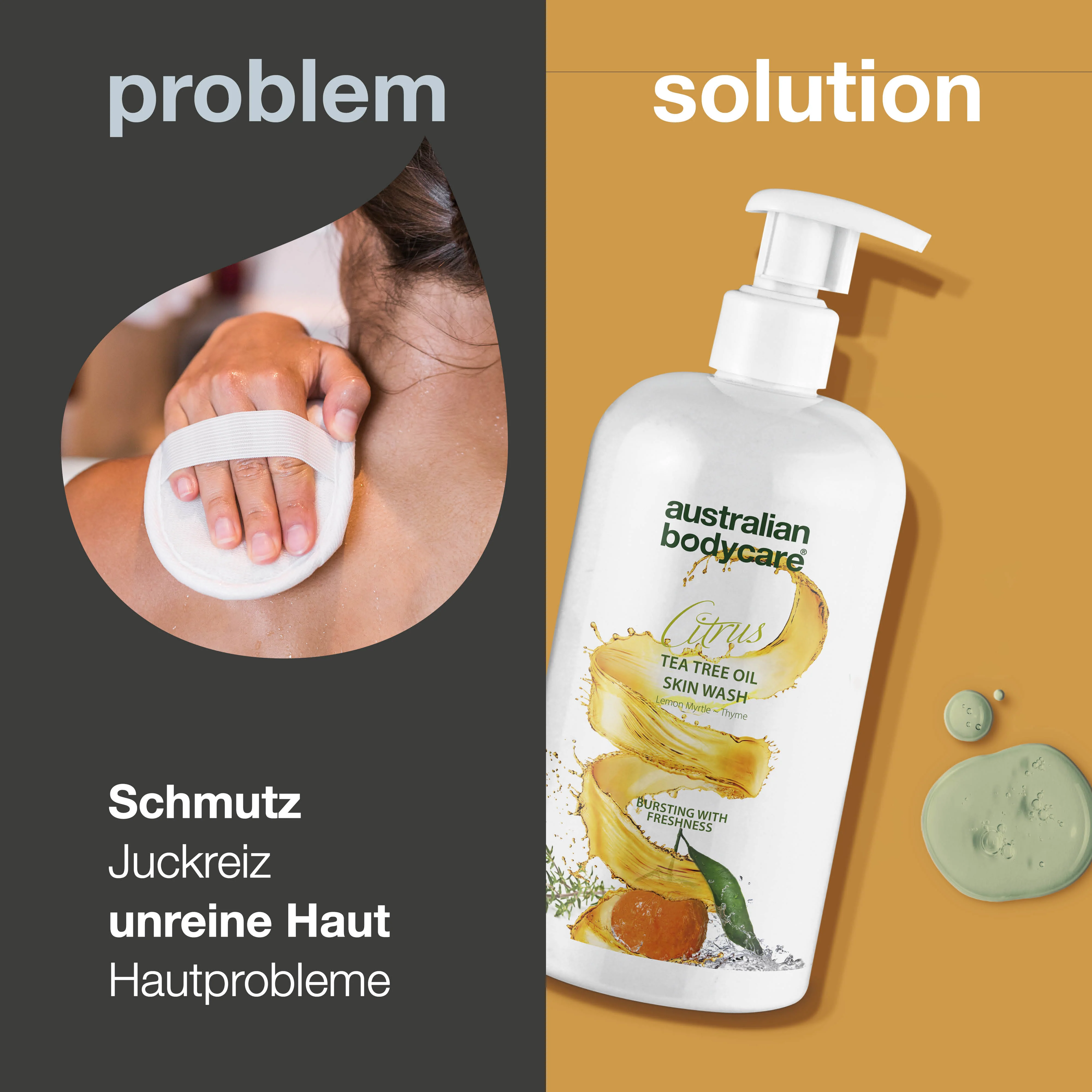 Professionelle Citrus Skin Wash — Professionelles Duschbad mit Teebaumöl und Zitrus für den täglichen Gebrauch - Image 2