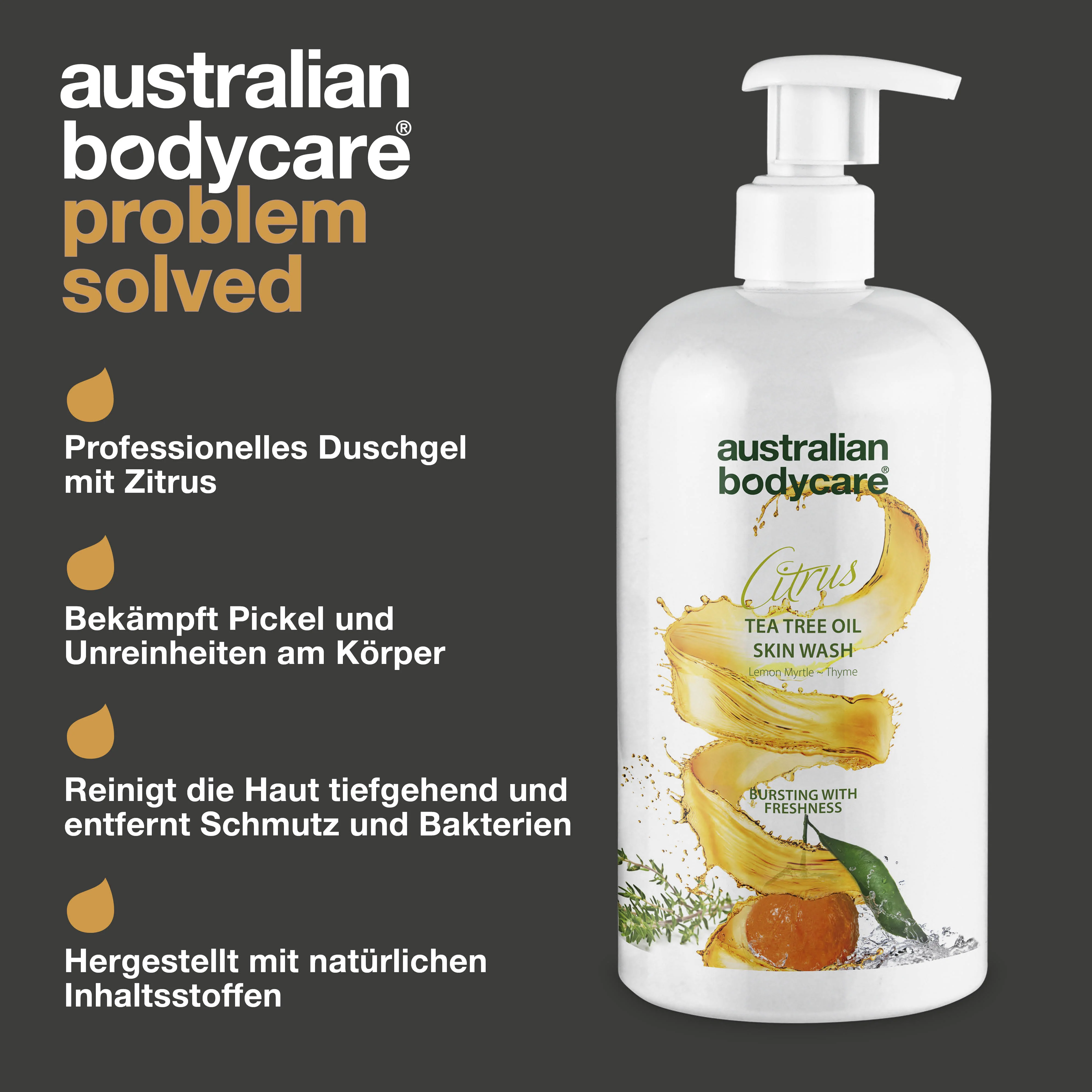 Professionelle Citrus Skin Wash — Professionelles Duschbad mit Teebaumöl und Zitrus für den täglichen Gebrauch - Image 3