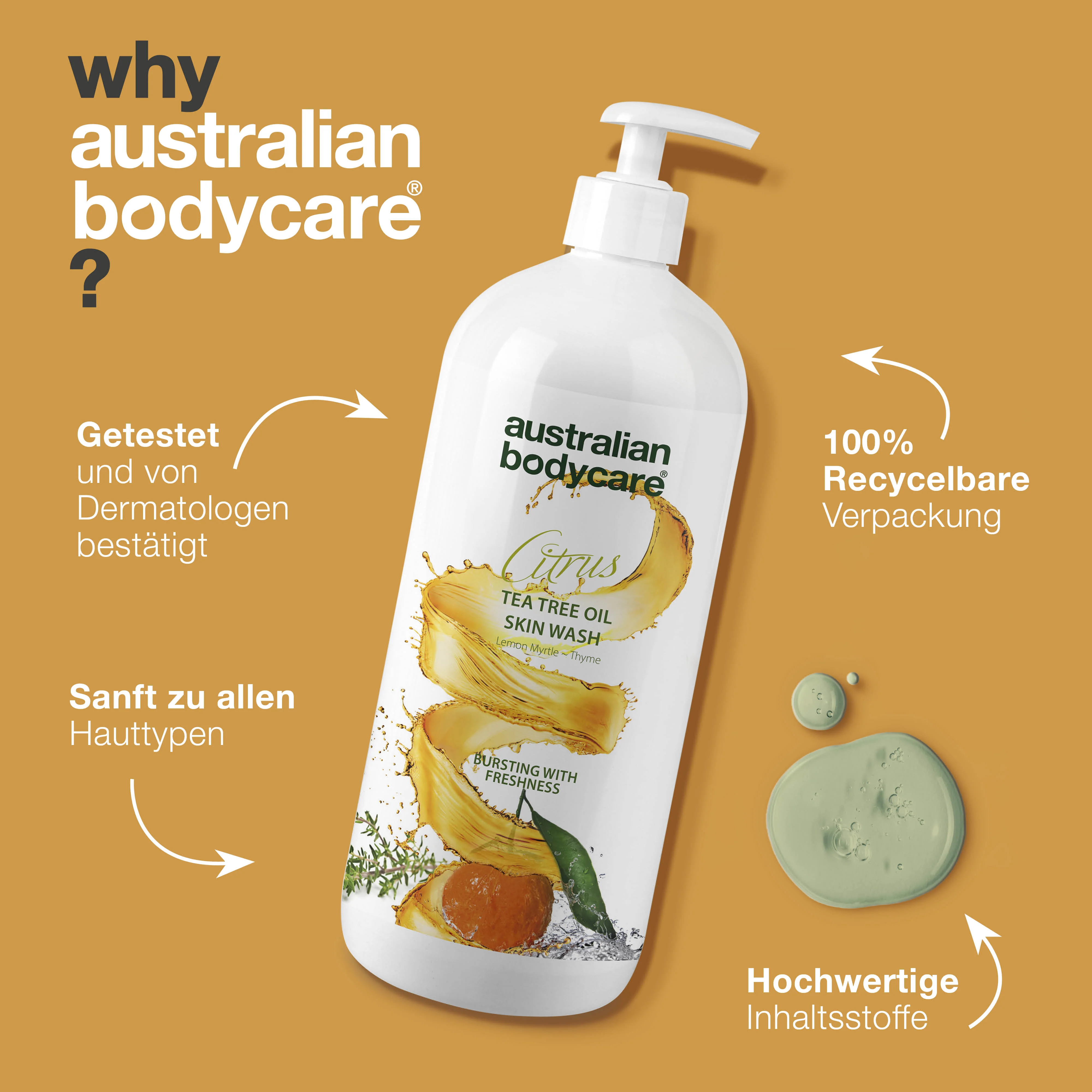Professionelle Citrus Skin Wash — Professionelles Duschbad mit Teebaumöl und Zitrus für den täglichen Gebrauch - Image 4