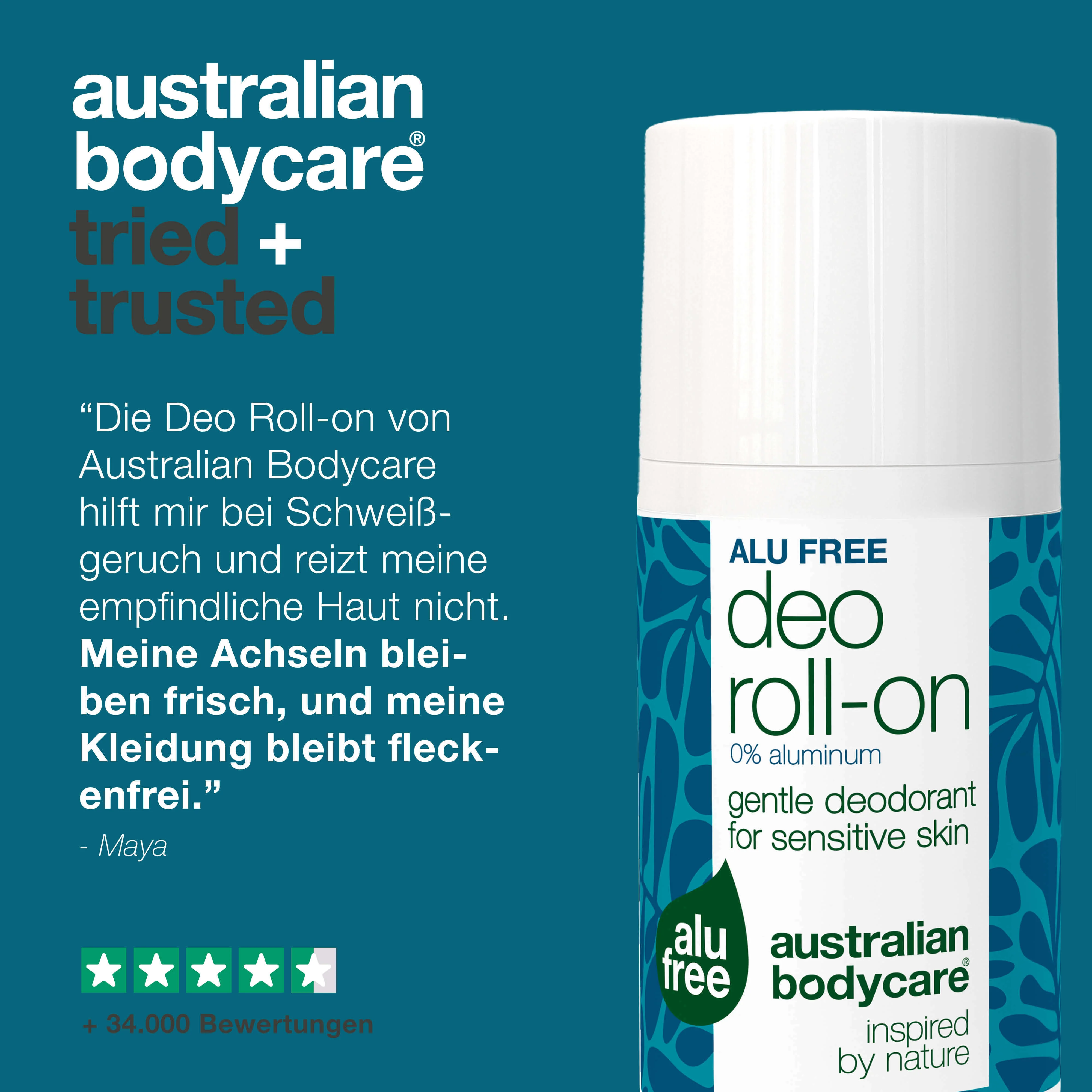Natürliches Roll-On Deodorant ohne Aluminium gegen Schweißgeruch — Deodorant ohne Aluminium für langanhaltende Frische – sanft zur Haut, stark gegen Geruch, ganz ohne Rückstände auf der Kleidung. - Image 5