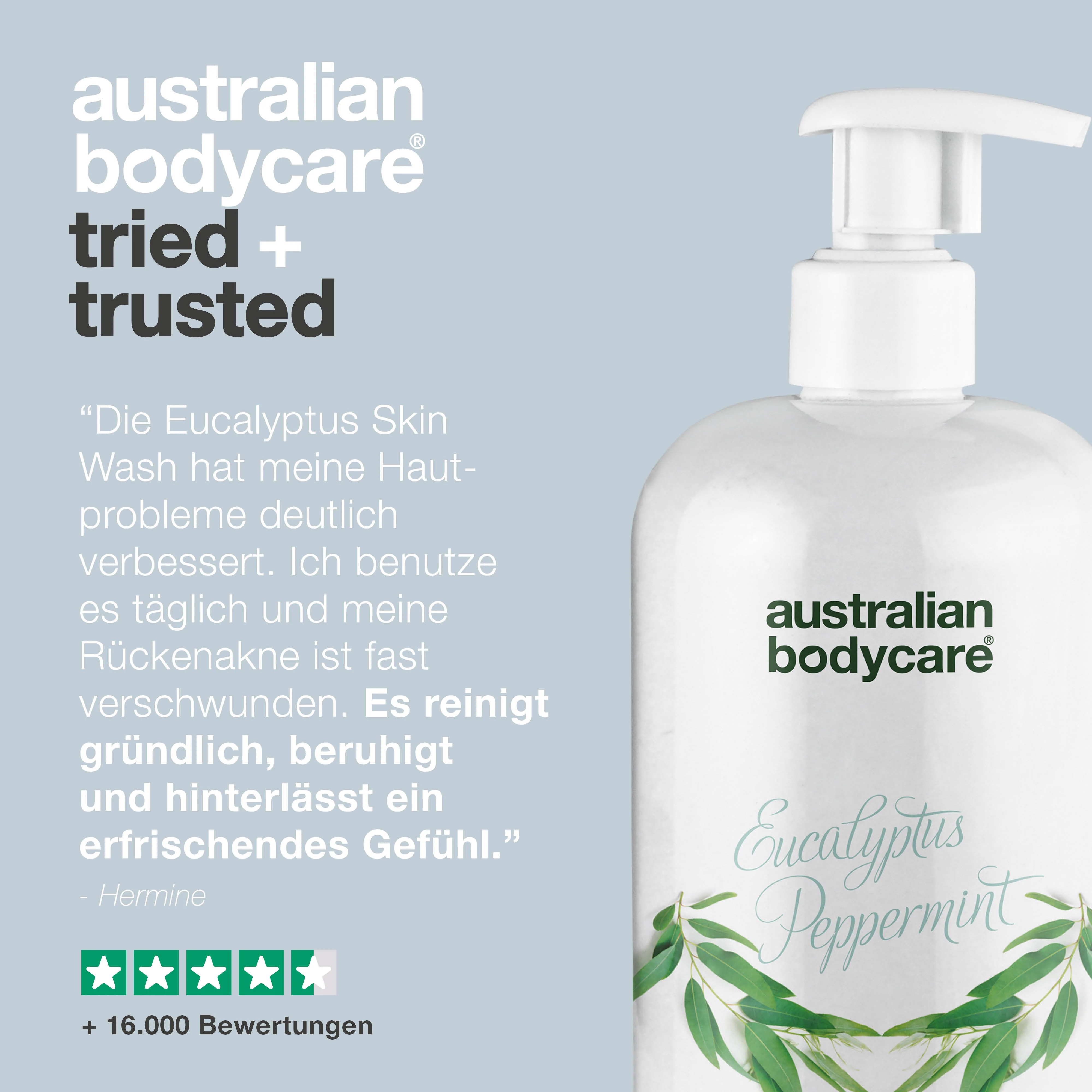 Professionelle Eucalyptus Peppermint Skin Wash — Duschgel für den professionellen Gebrauch mit natürlichem Teebaumöl und australischem Eukalyptus - Image 5