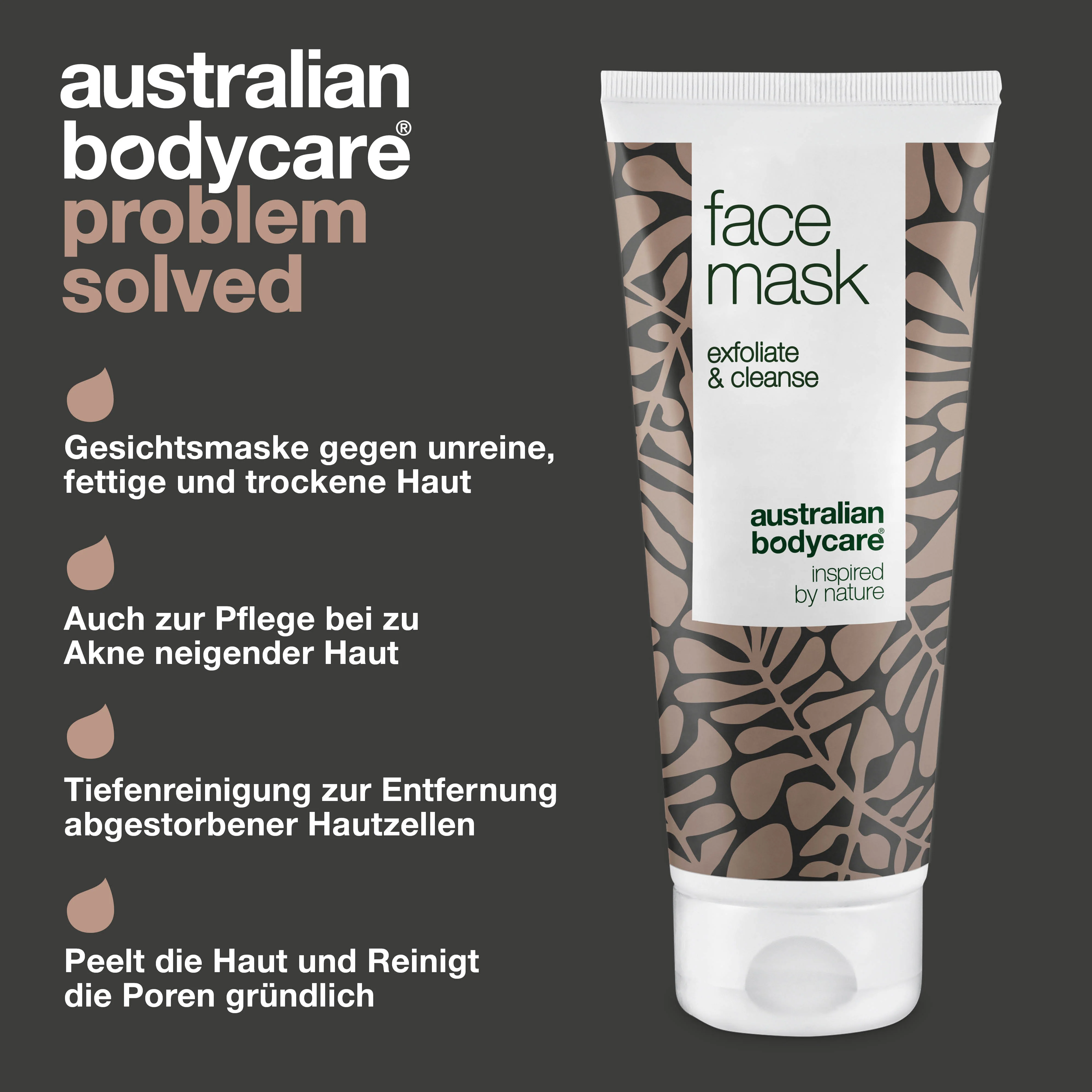 Anti Pickel Gesichtsmaske mit Teebaumöl — Für Pickel, unreine Haut & Mitesser | Gesichtspeeling für Männer & Frauen - Image 3