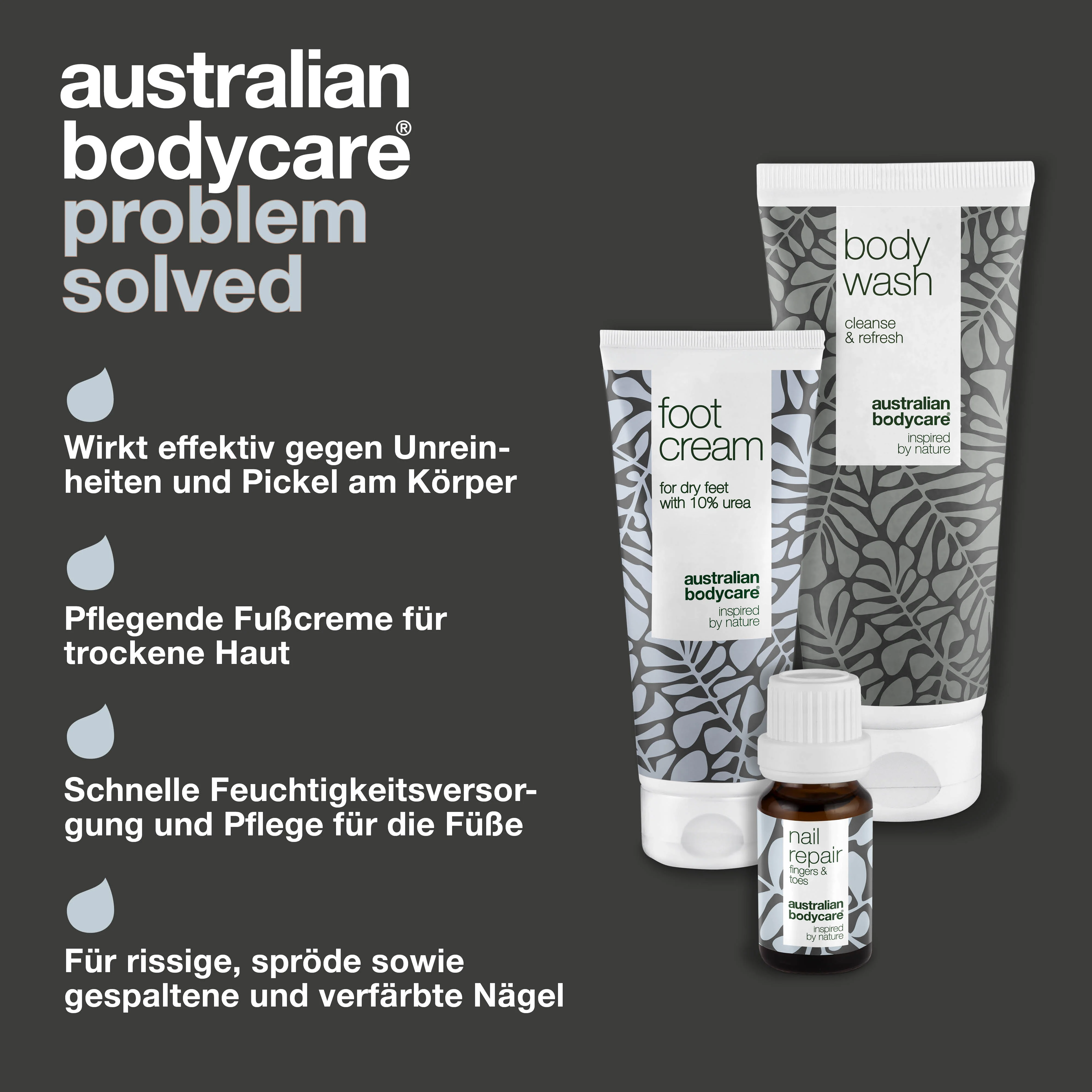 Fußpflege Set — 3 Produkte für die tägliche Pflege von trockenen Füßen und gelben Nägeln - Image 3
