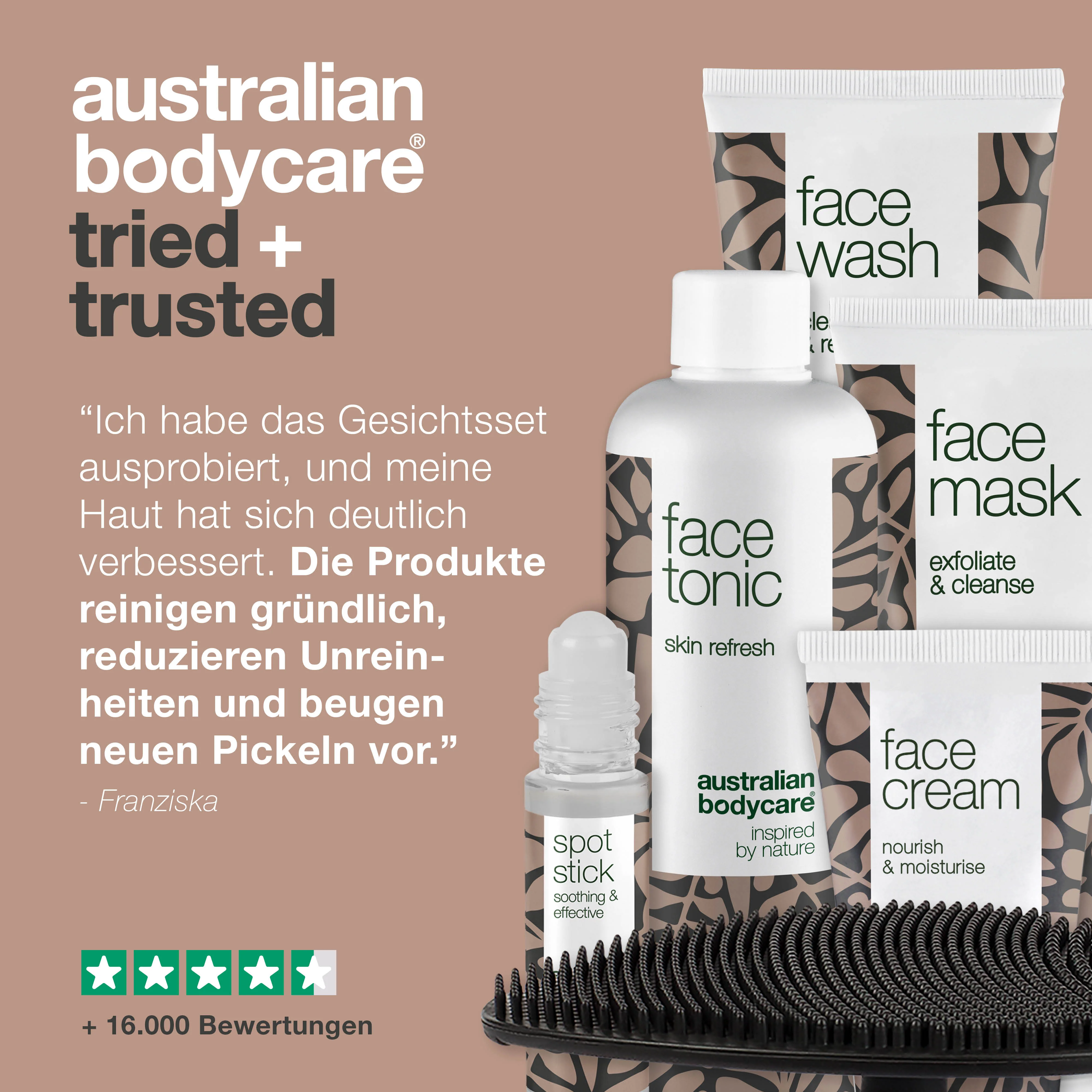 Gesichtsset mit Gesichtsreinigungsbürste — 5er Pack für die tägliche Reinigung von unreiner Haut - Image 5