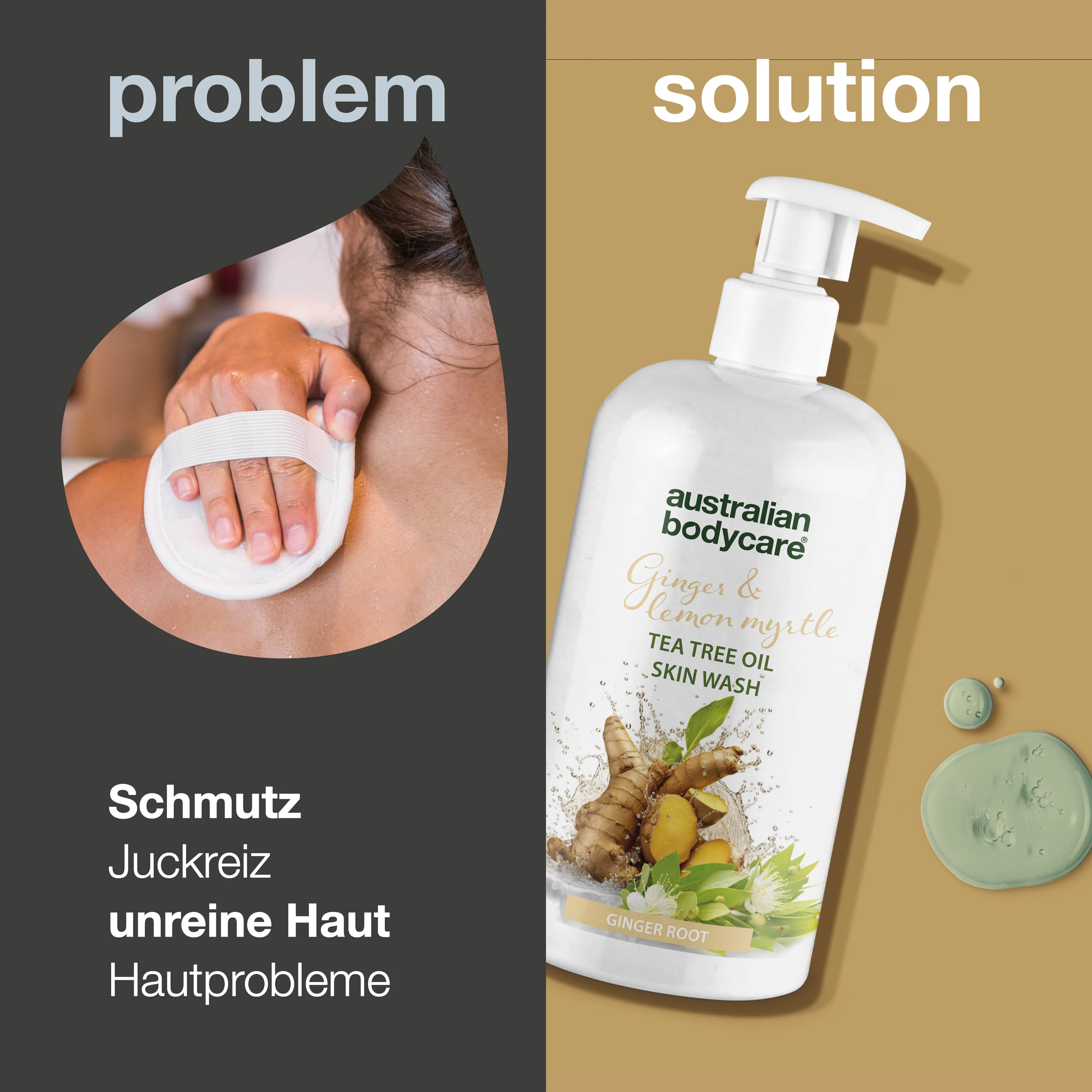 Professionel Ingwer & Zitronen Hautreiniger — Professioneller Körperreiniger mit Teebaumöl und Ingwer - Image 2
