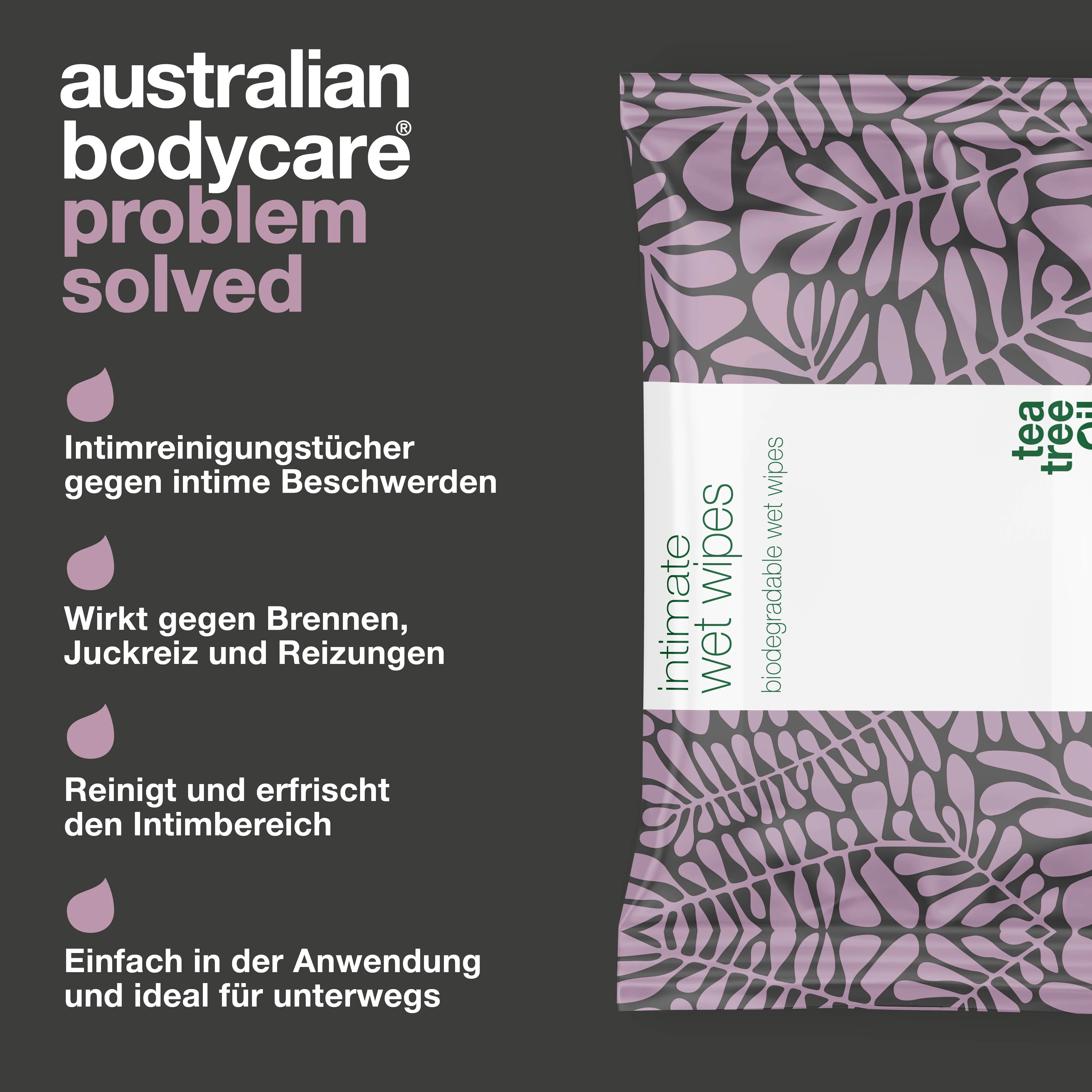 Intim Pflegetücher mit Teebaumöl 24 Stück — Für die tägliche Intimpflege bei unerwünschtem Geruch, Juckreiz und Trockenheit - Image 3