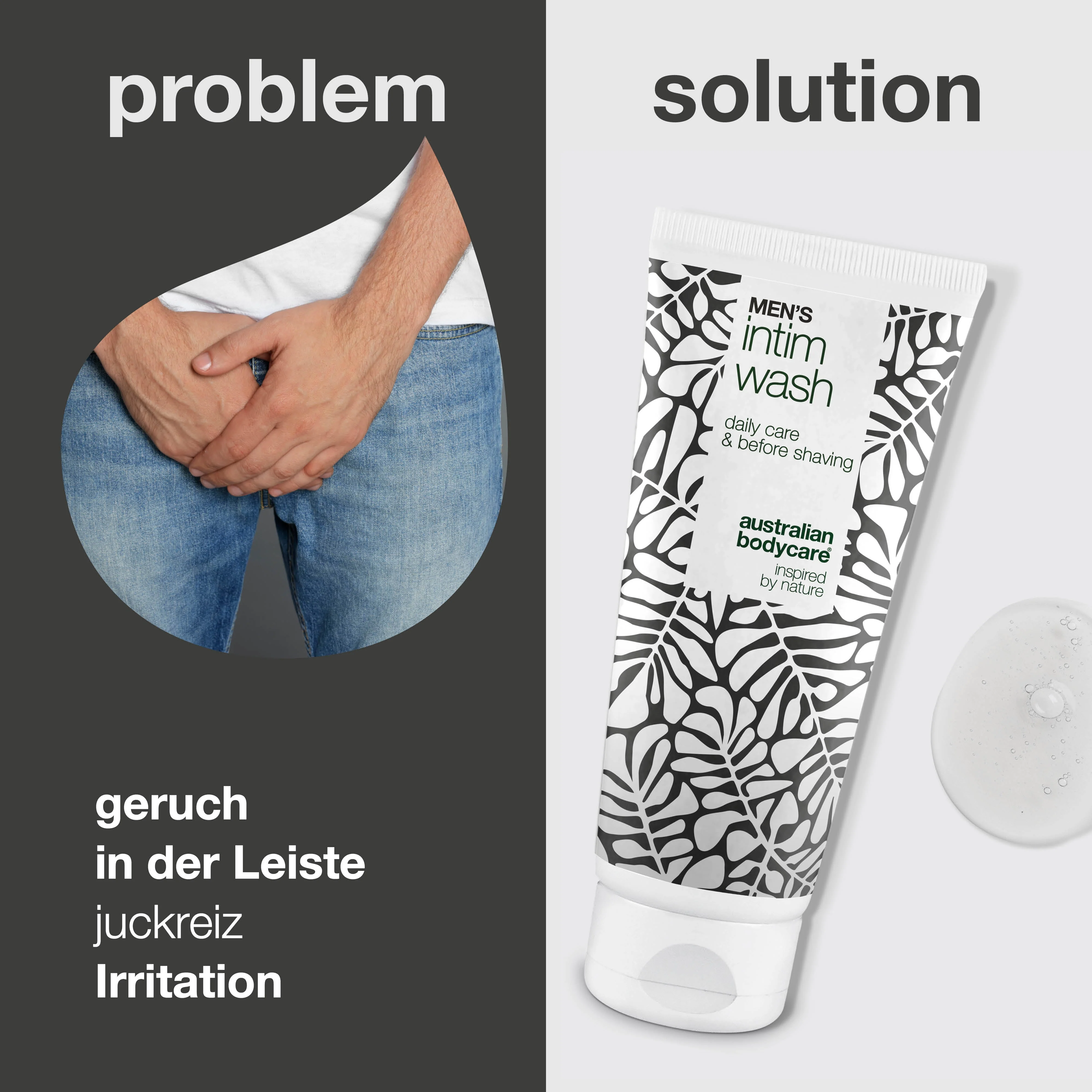 Intimwaschgel für Männer – Sanfte Pflege für jeden Tag — Intimwaschgel für Männer. Effektiv gegen Reizungen und Unwohlsein. Natürliche Pflege für saubere und gesunde Haut. - Image 2