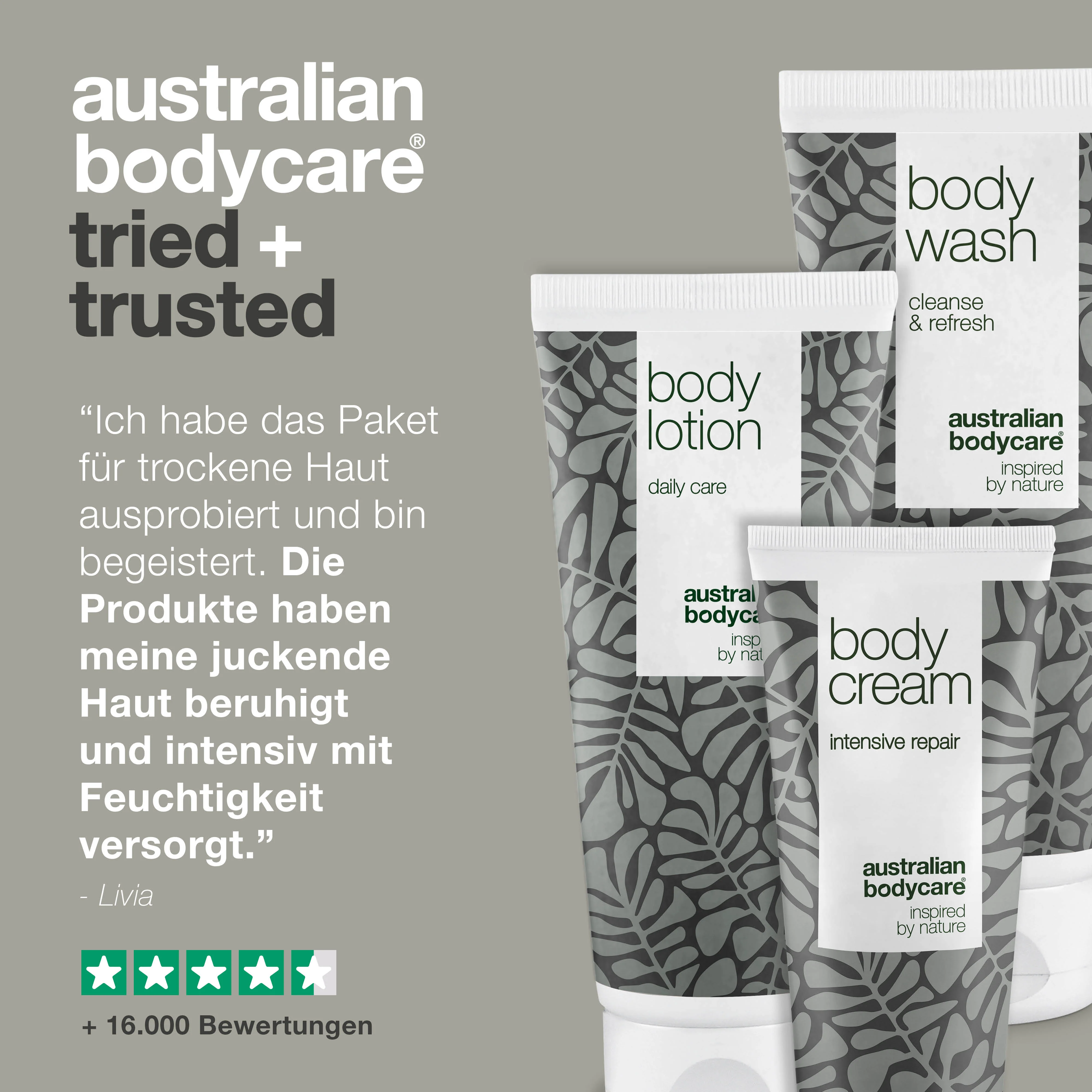 3er Körperset für Trockene Haut —  3 Produkte, die Juckreiz und Trockenheit entgegenwirken, und auch zur Pflege bei Neurodermitis und Pilzinfektionen geeignet sind - Image 5