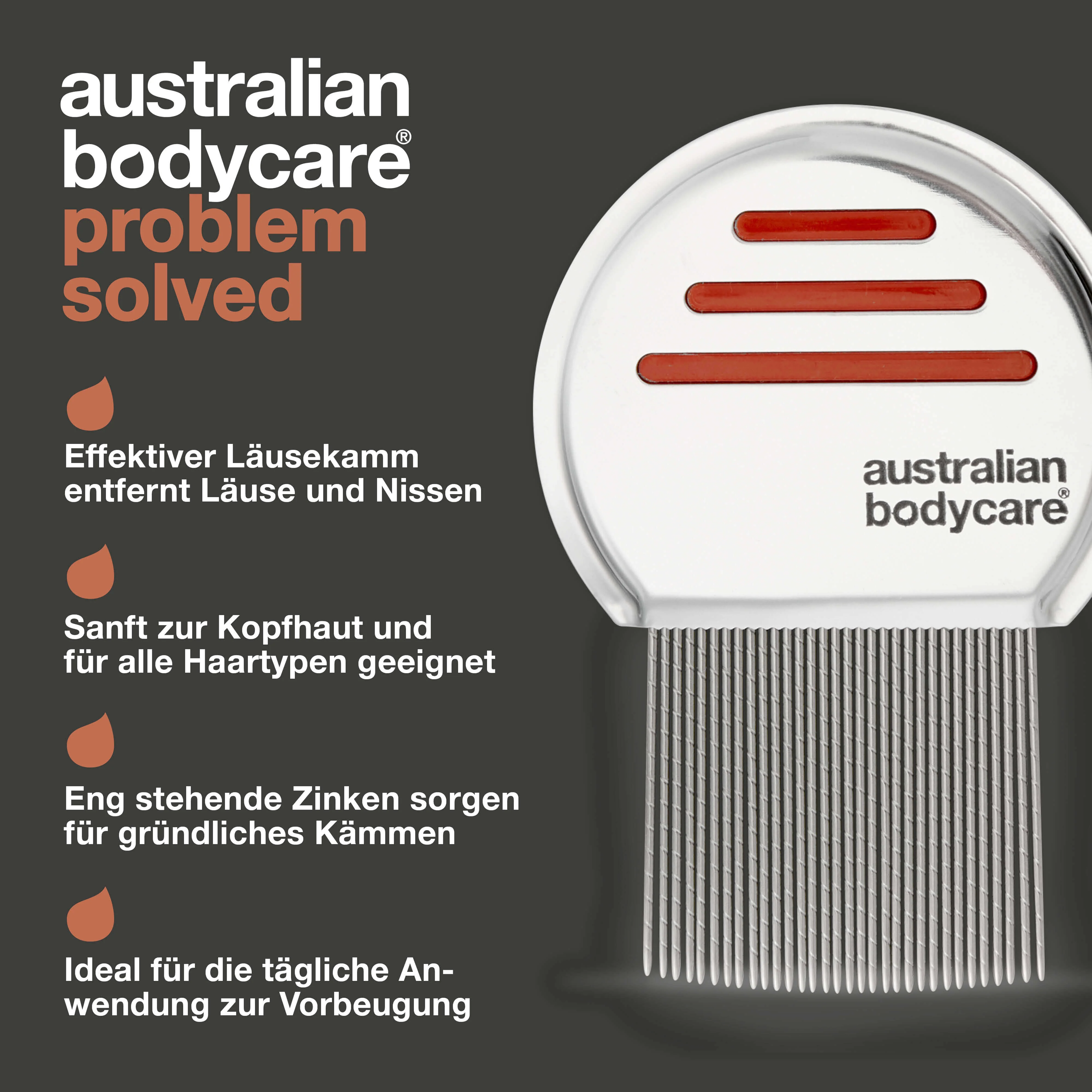 Metall-Läusekamm – Entfernt Läuse und Nissen effektiv —  Bekämpfen Sie Läuse mit einem Edelstahl-Läusekamm! Entfernt Läuse und Nissen gründlich und sanft. Perfekt für eine umfassende Behandlung. - Image 3