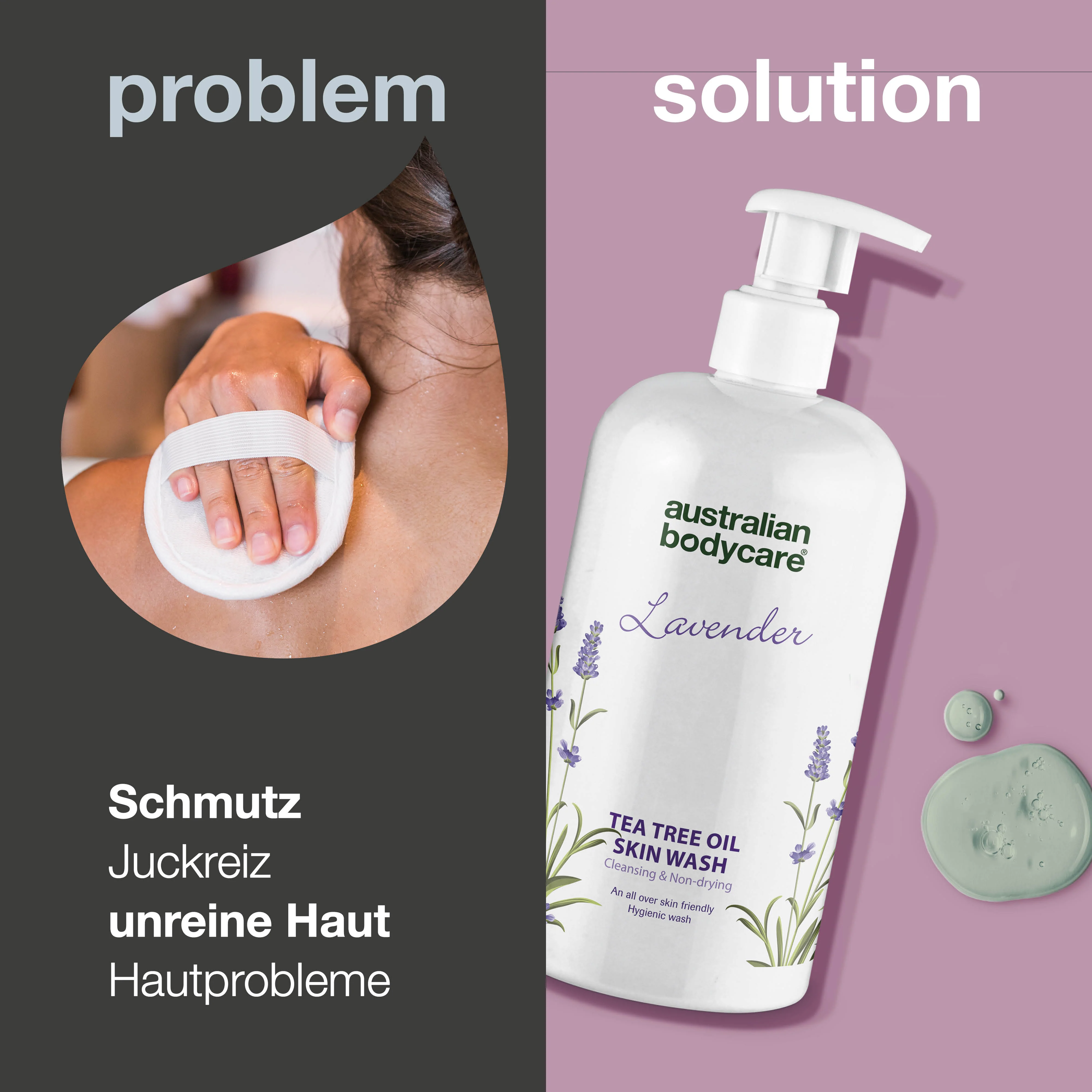 Professionelle Lavender Skin Wash — Professionell Duschgel mit Teebaumöl und Lavendel für die tägliche Körperreinigung - Image 2