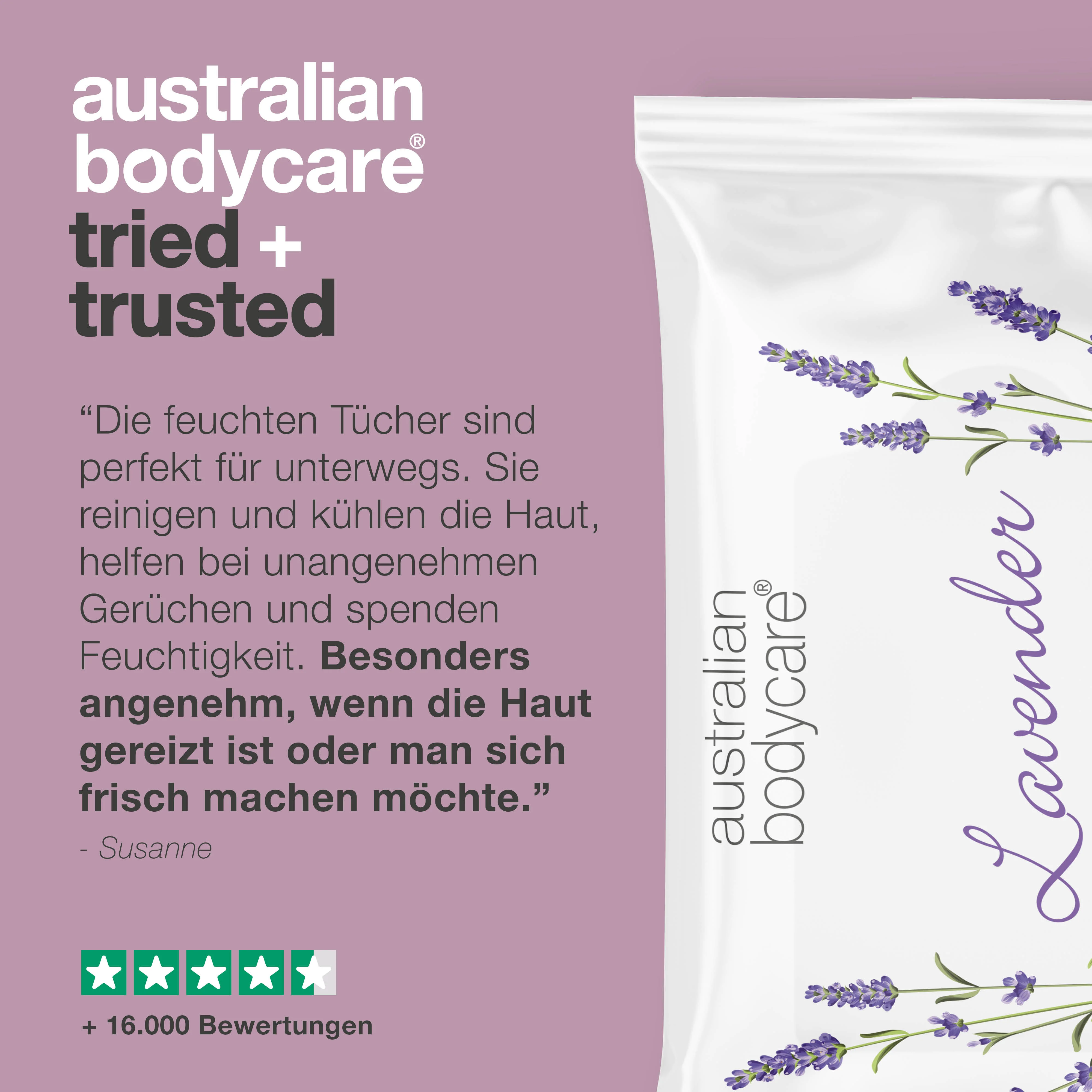 Erfrischende Feuchttücher mit Lavendel & Teebaumöl 24 Stück — Als Erfrischung zwischendurch - Image 5