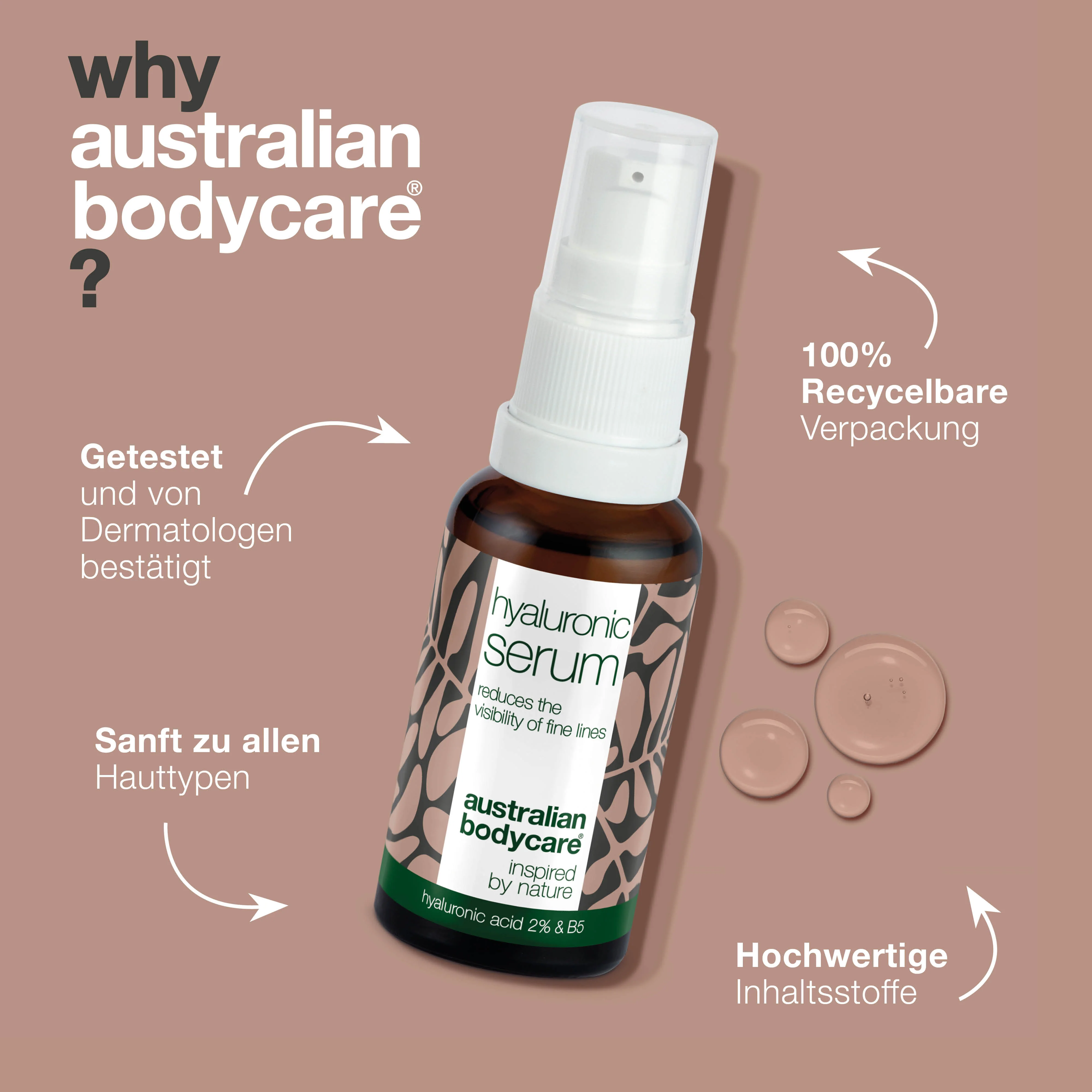 Hyaluronsäure Serum 2% – Intensive Pflege mit B5 — Hyaluronsäure Serum 2% spendet intensive Feuchtigkeit, reduziert Falten und hinterlässt die Haut weich und strahlend. Für alle Hauttypen geeignet. - Image 4