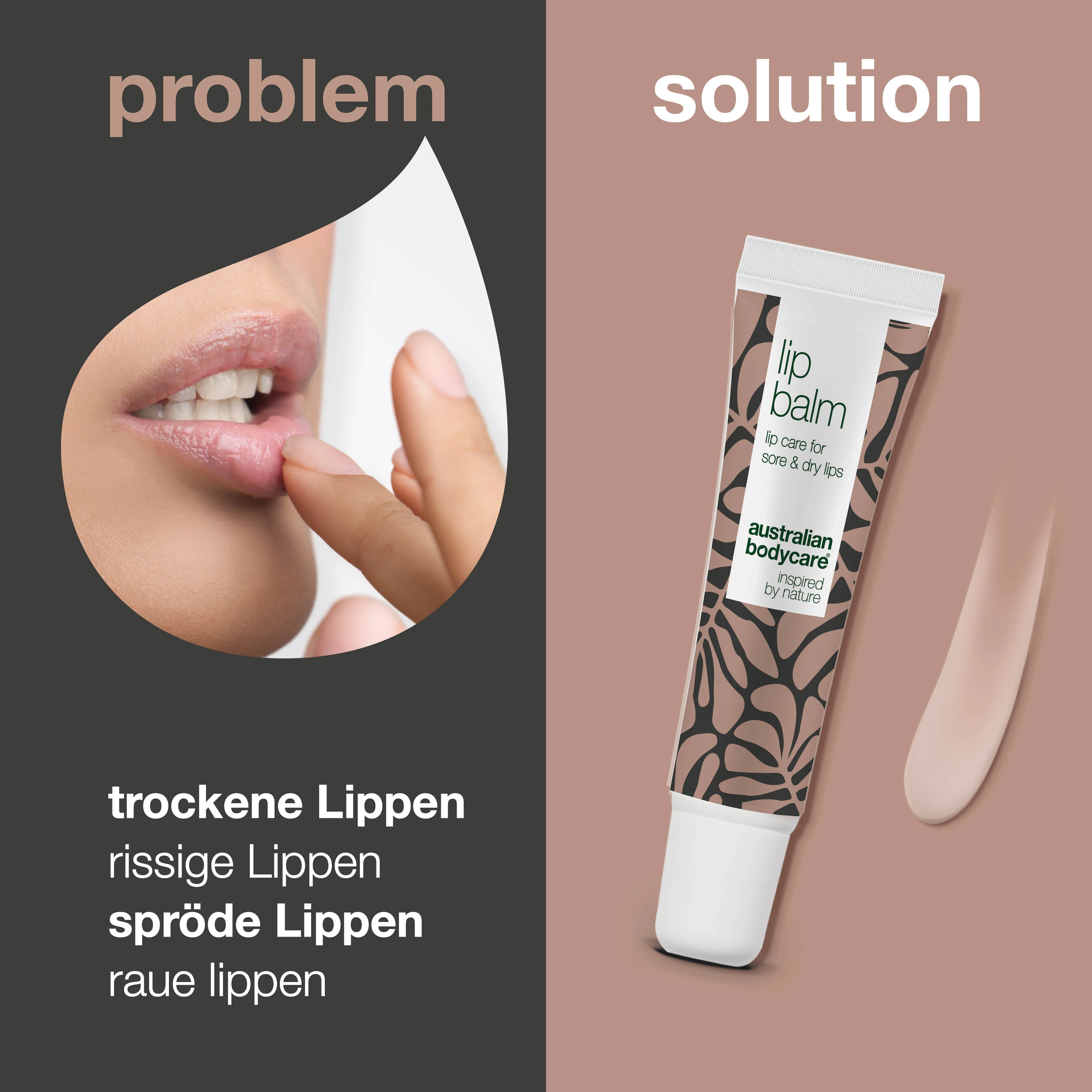 Lippenbalsam zur Pflege von trockenen & rissige Lippen — Lip balm mit Teebaumöl zur trockenen Lippen & Pflege von Fieberbläschen - Image 2