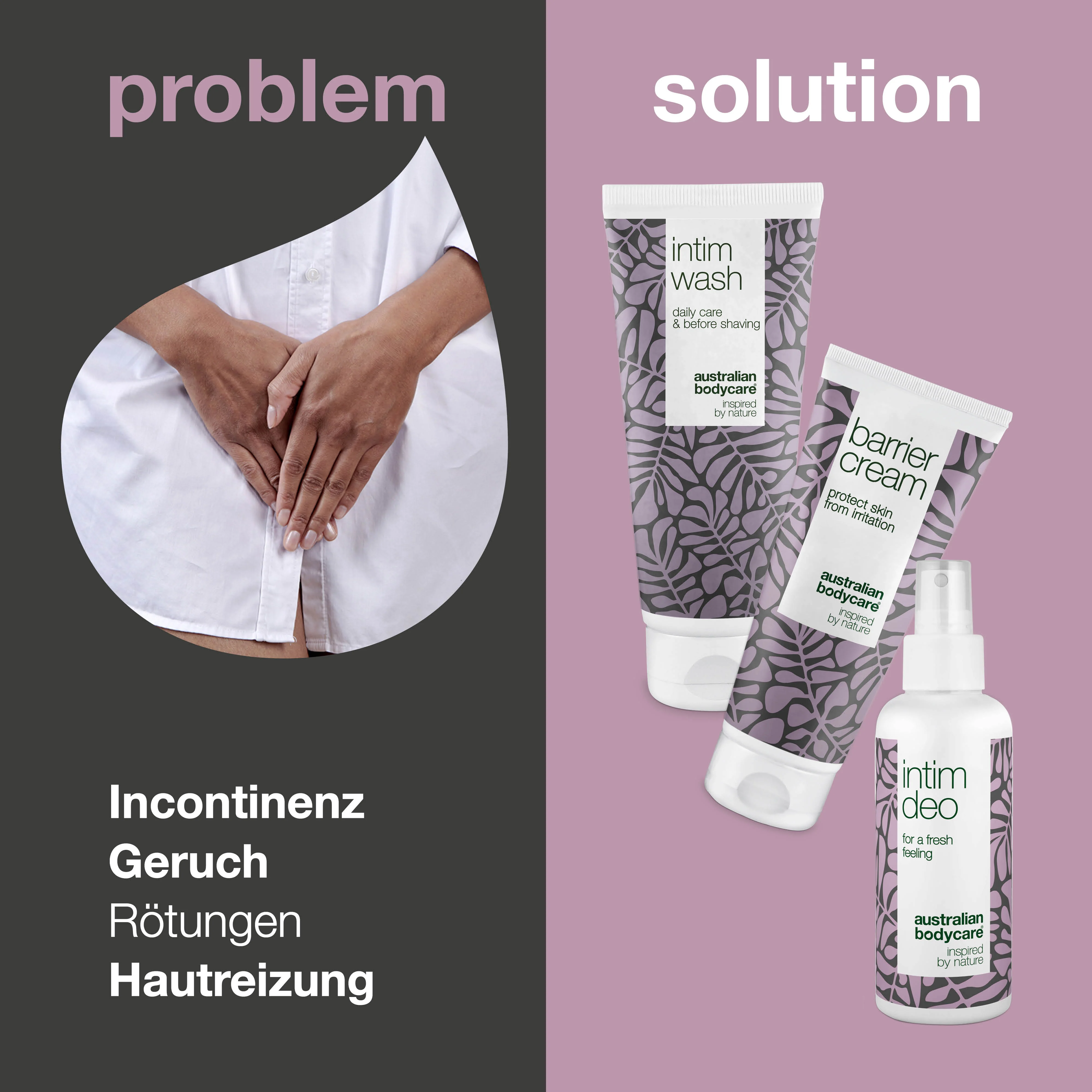 Paket zur Pflege bei Inkontinenz — 3 Produkte zur Reduktion von Geruch im Intimbereich bei Inkontinenz - Image 2