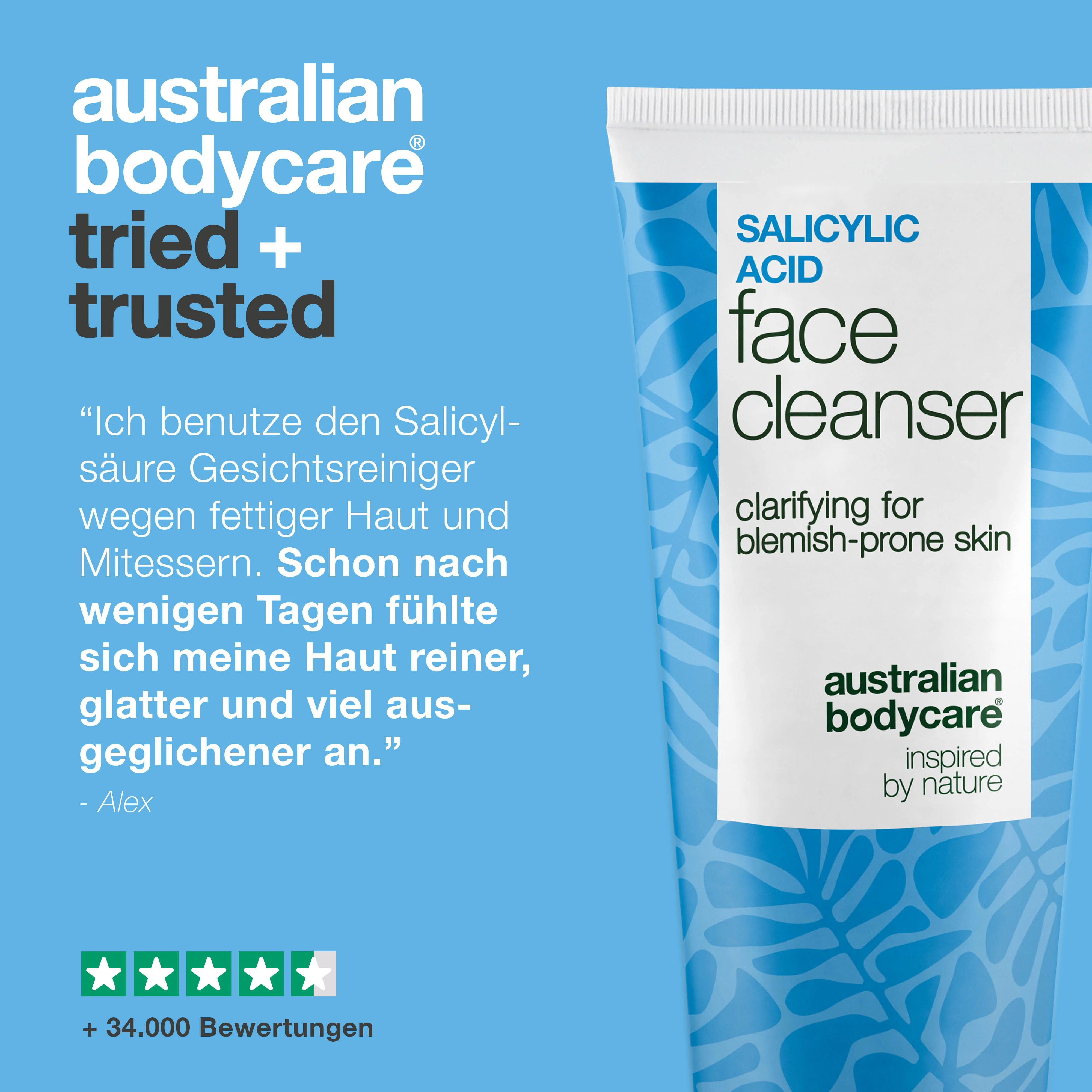 Salicylsäure-Gesichtsreinigung für fettige Haut — Salicylsäure-Cleanser/Reinigungsgel reduziert Mitesser, reguliert Talg und hinterlässt frische, reine Haut. Enthält Salicylsäure. - Image 5
