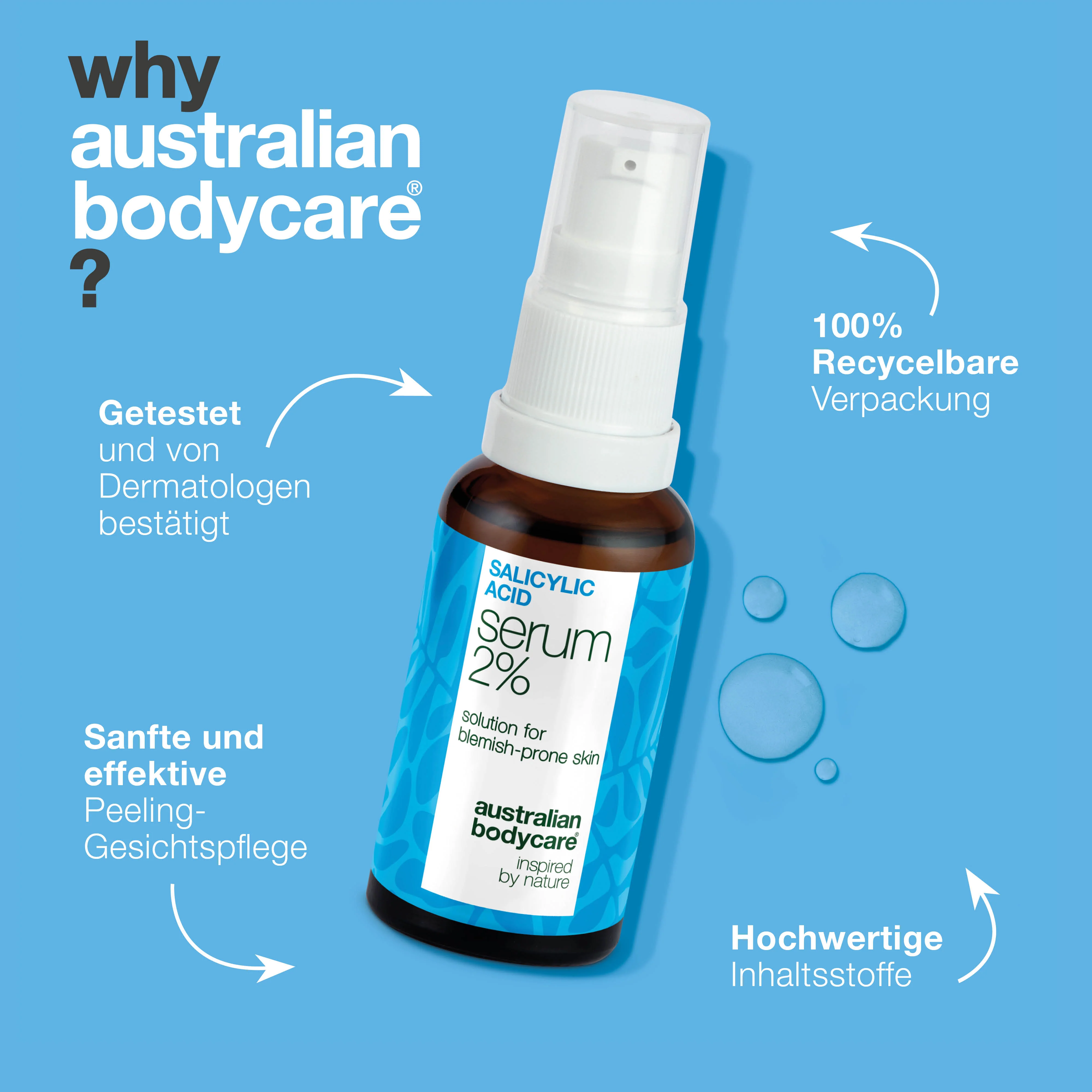 Salicylsäure Serum gegen Mitesser, fettige Haut und Poren — Salicylsäure Serum bei Mitessern, fettiger Haut und Poren. Mit Zink PCA, grünem Tee, Hyaluronsäure und Glycerin. - Image 4
