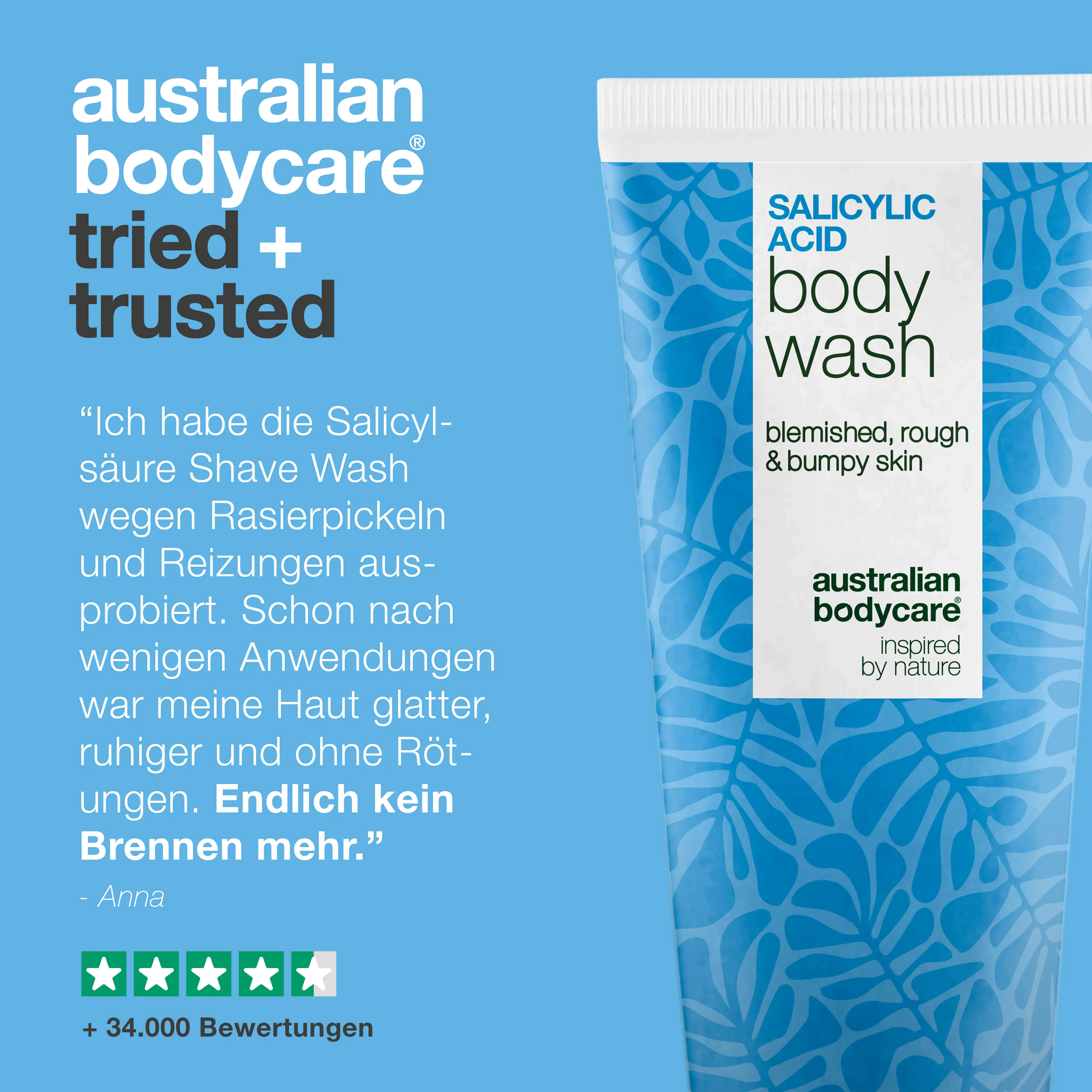 Salicylsäure Shave Wash gegen Rasierpickel und Hautrötung — Salicylsäure Shave Wash beruhigt gereizte Haut nach der Rasur. Enthält Salicylsäure (BHA), Niacinamid und Zink PCA. - Image 5