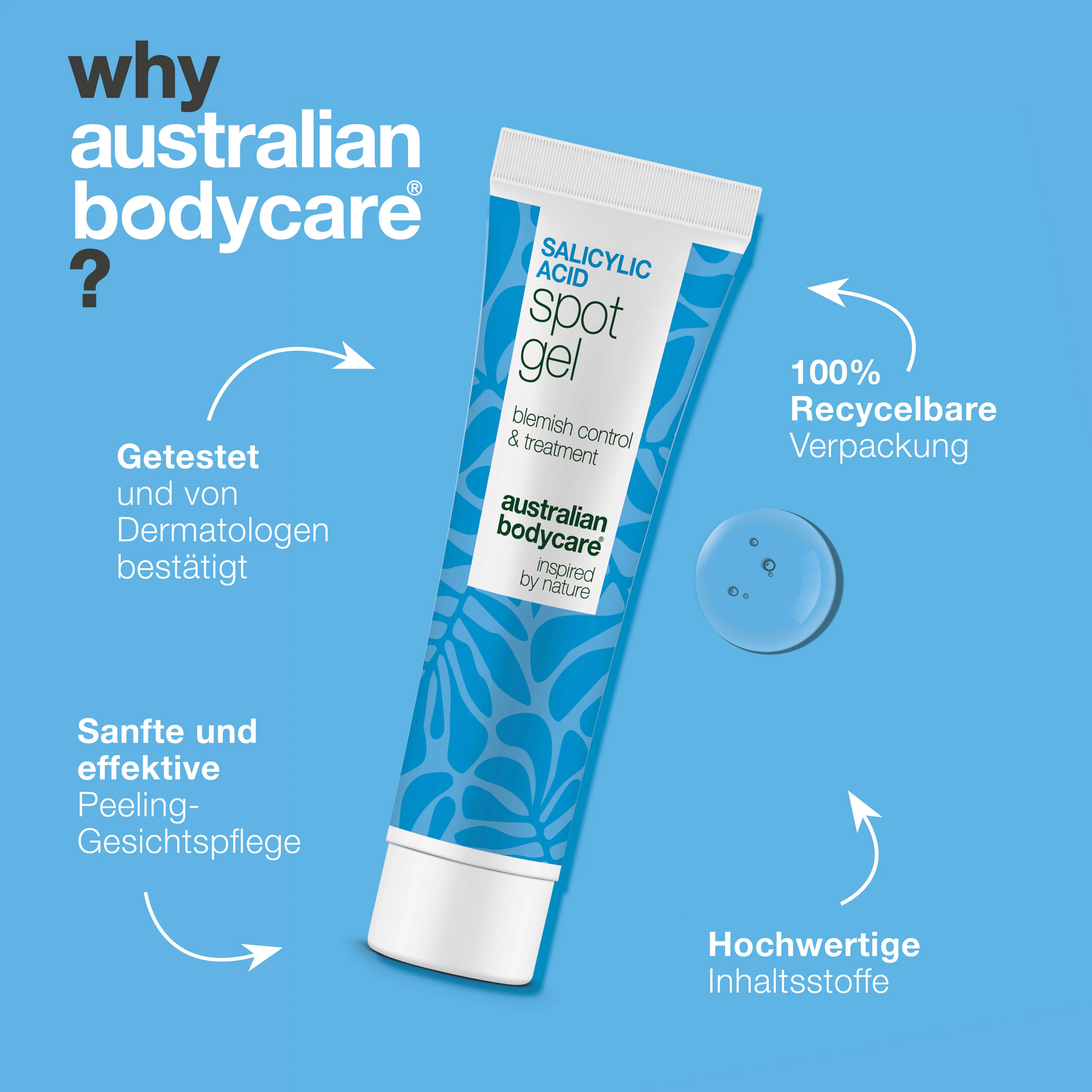 Salicylsäure Spot Gel gegen Pickel und verstopfte Poren — Salicylsäure Spot Gel klärt fettige Haut und entfernt Talg. Effektive Pflege mit Salicylsäure für reine, glatte Haut. - Image 4