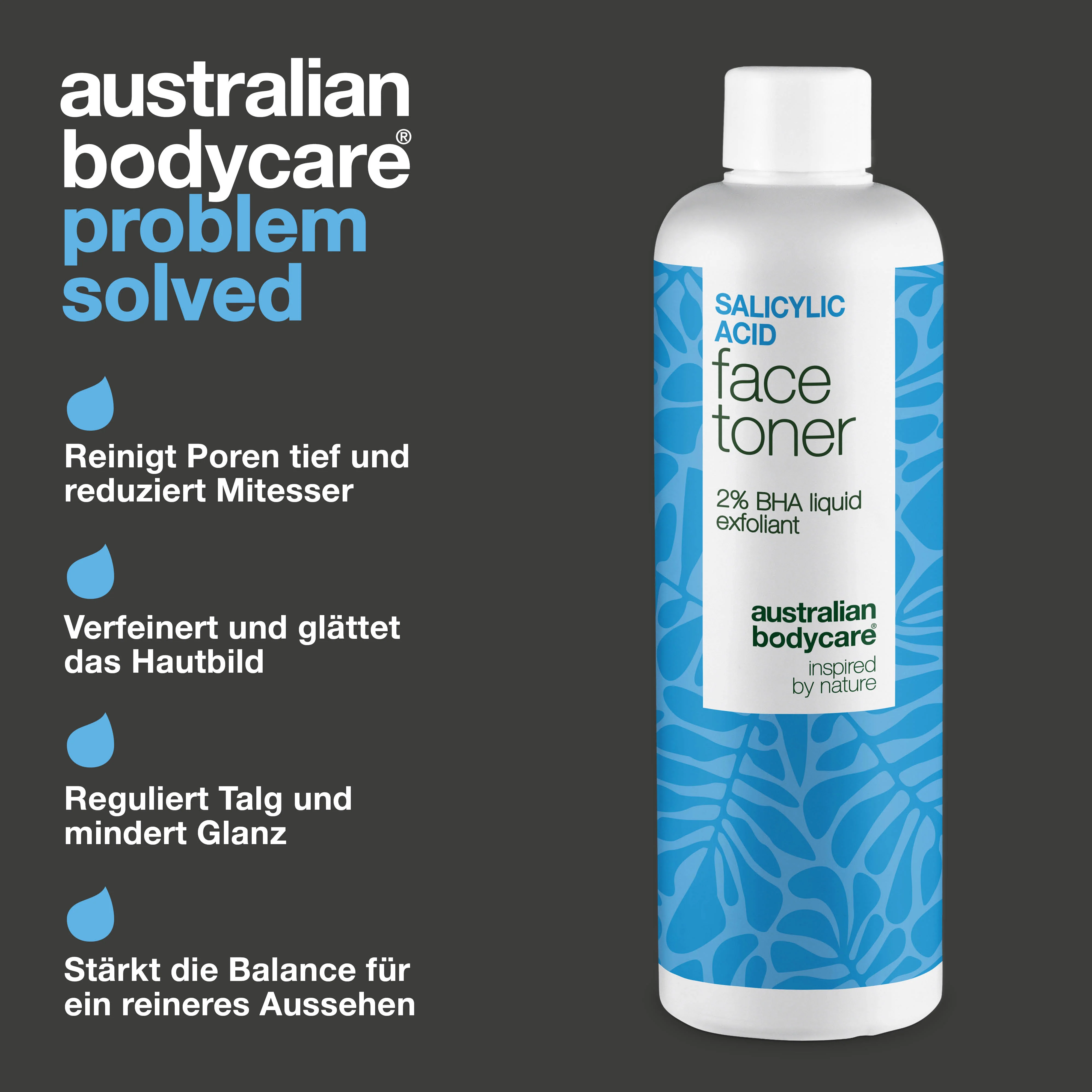 Salicylsäure-Toner gegen Pickel und große Poren — 2-in-1 Synergie: Porenreinigung & glatte Haut. AHA + BHA in einem Produkt! - Image 3