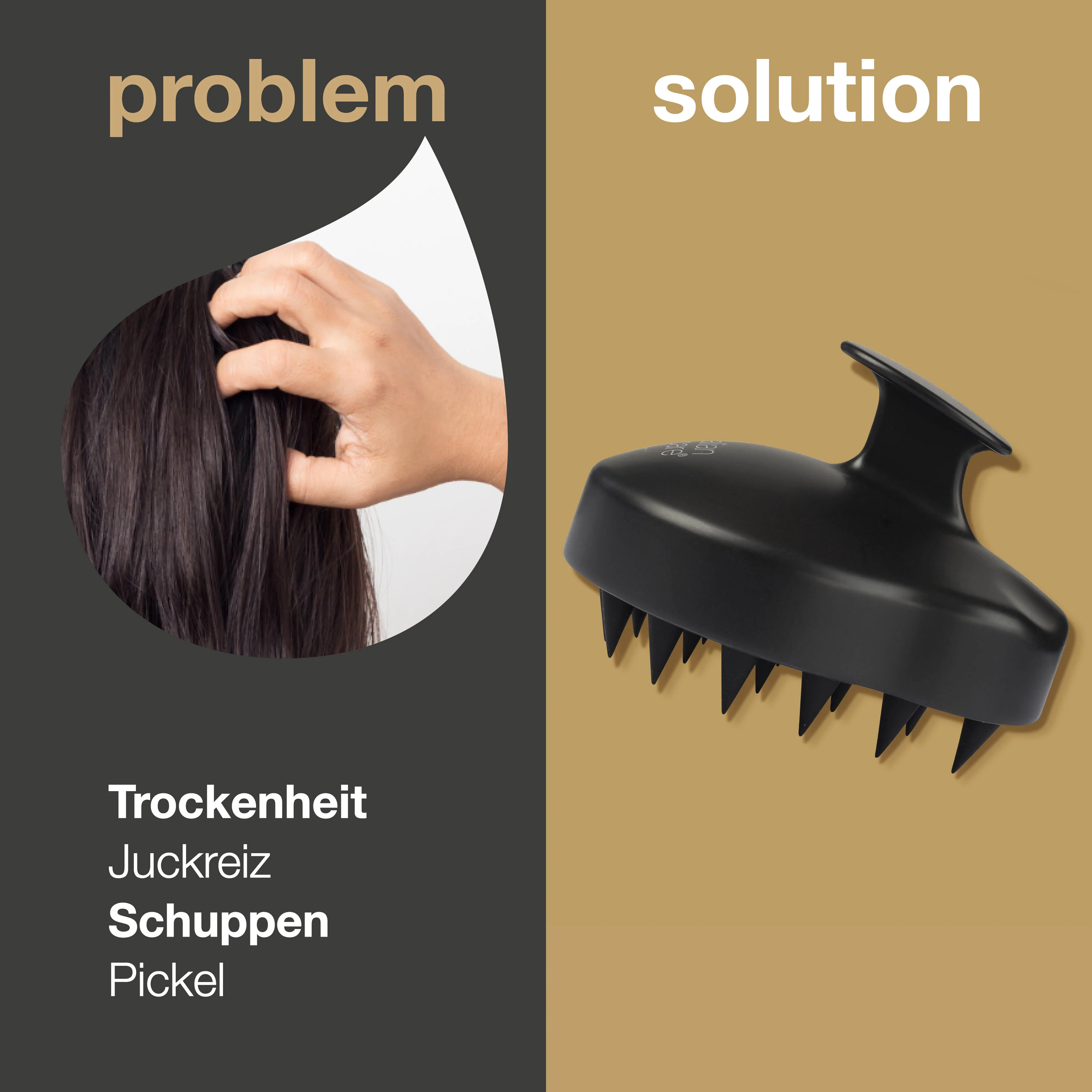 Kopfhautbürste für trockene Kopfhaut & bei Haarausfall — Die Kopfhaut massagebürste für trockene Kopfhaut, bei Schuppen, oder Haarausfall - Image 2