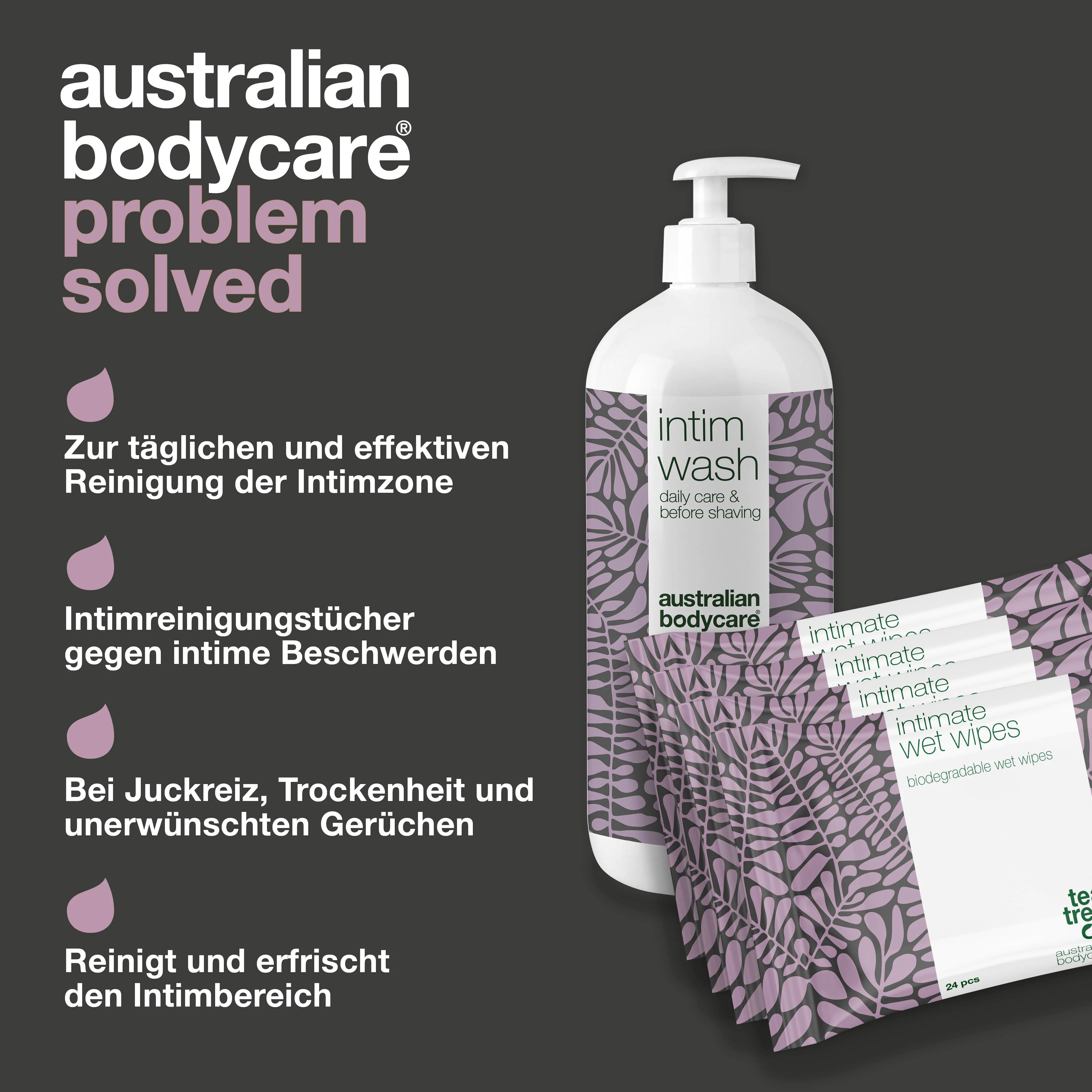 Set für eine gute Intimpflege — Intimseife und Intim Feuchttücher gegen Juckreiz, Brennen und Geruch - Image 3