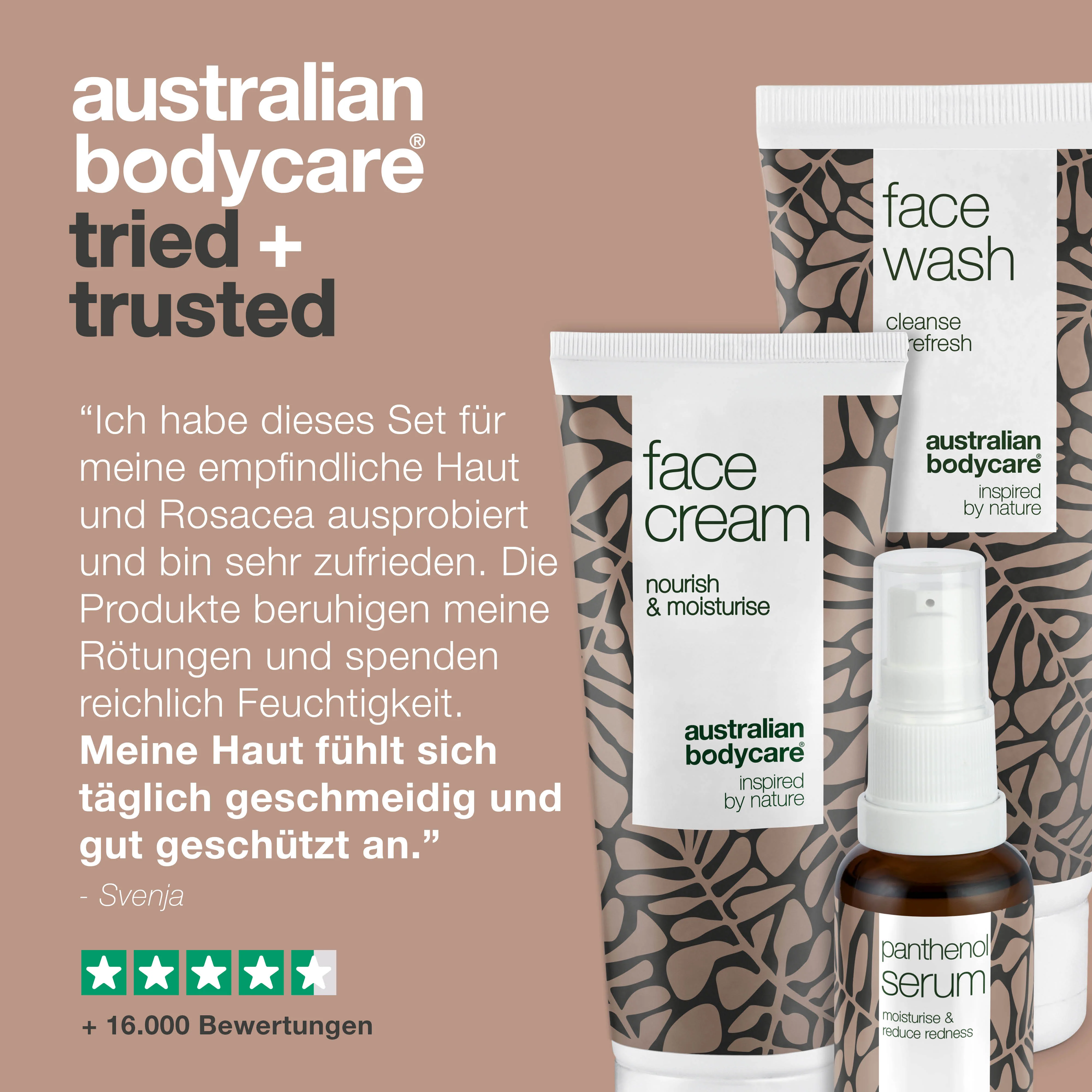 Set zur Pflege von Rosacea, Rötungen & gereizter Haut — 3 beruhigende Produkte zur Anwendung bei Rosacea; Reinigung, Vitamin B5 Serum & Creme - Image 5