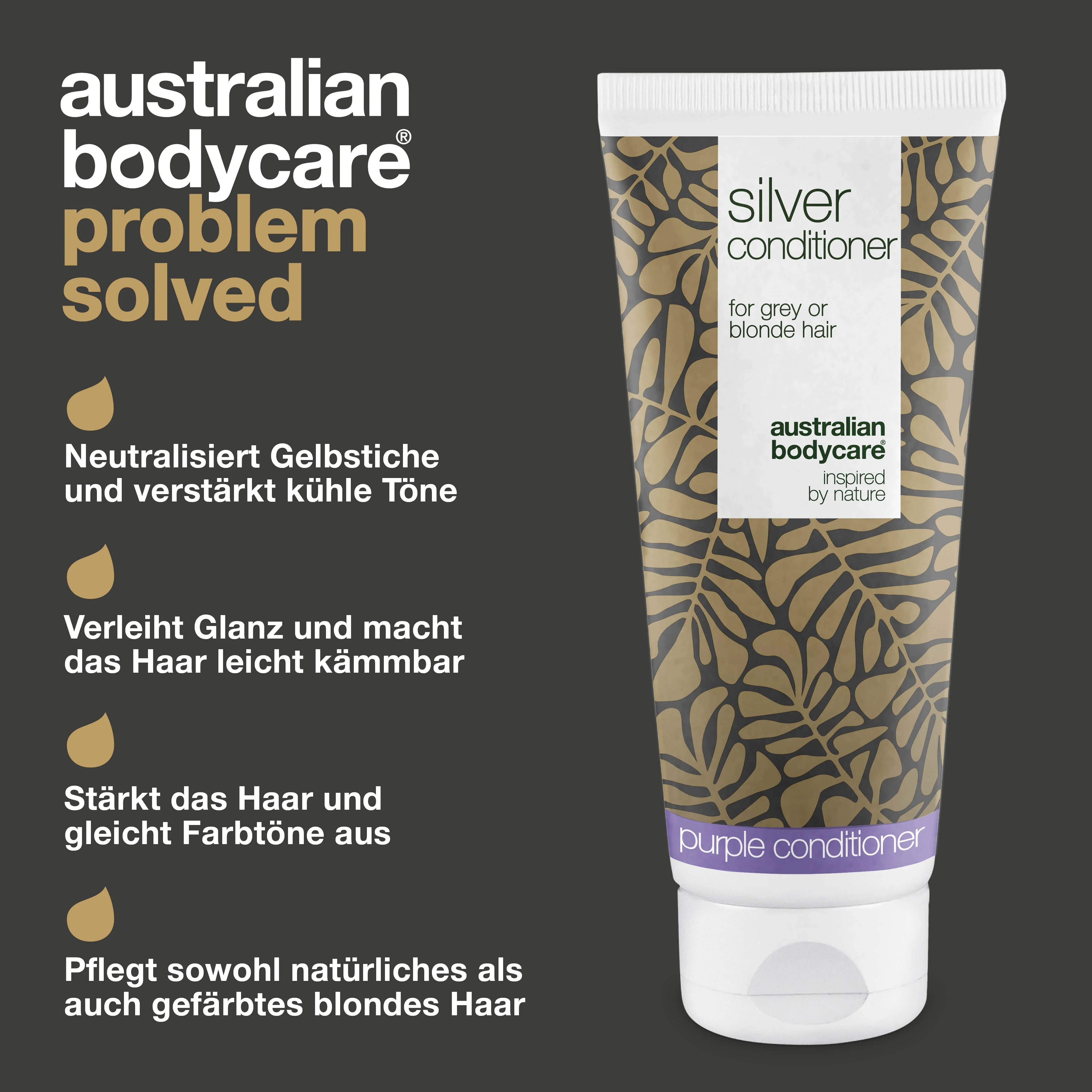 Silberspülung für graues und blondes Haar – Anti-Gelbstich — Conditioner mit violetten Pigmenten entfernt Gelbstiche aus grauem und blondem Haar. Verstärkt kühle Töne und sorgt für Glanz. - Image 3