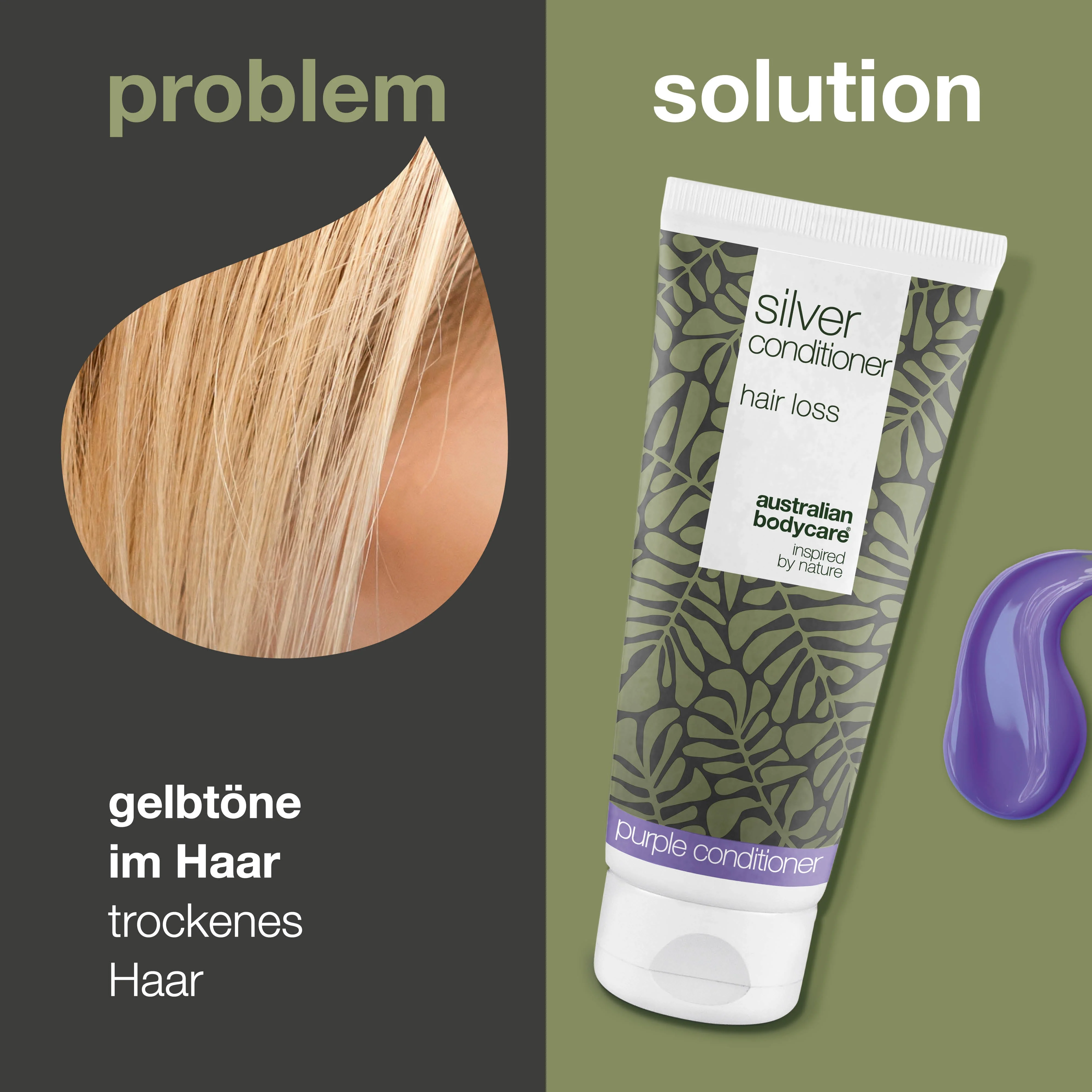 Silberspülung für graues und blondes Haar – Gegen Haarausfall — Silver Conditioner stärkt graues und blondes Haar, reduziert Haarausfall und neutralisiert Gelbstich für gesunden Glanz. - Image 2