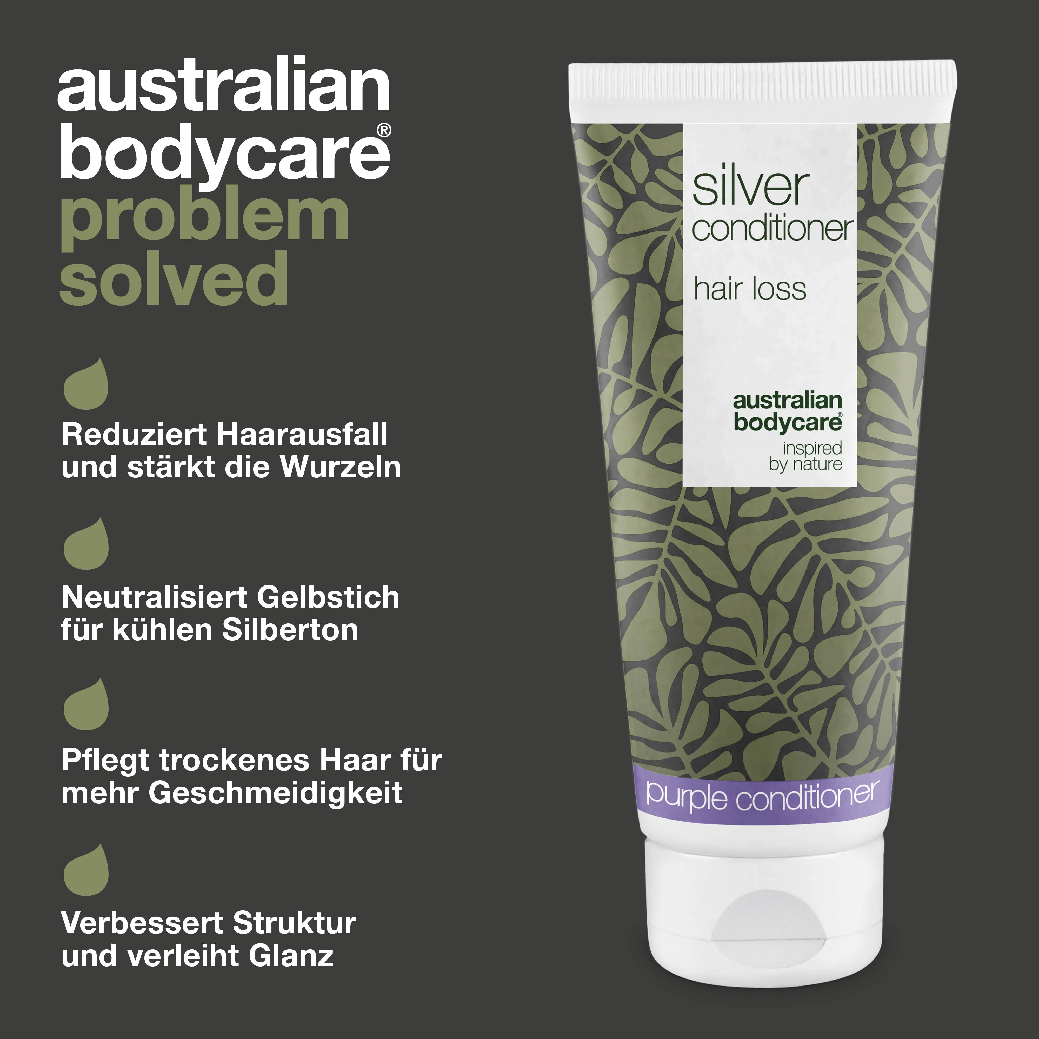 Silberspülung für graues und blondes Haar – Gegen Haarausfall — Silver Conditioner stärkt graues und blondes Haar, reduziert Haarausfall und neutralisiert Gelbstich für gesunden Glanz. - Image 3