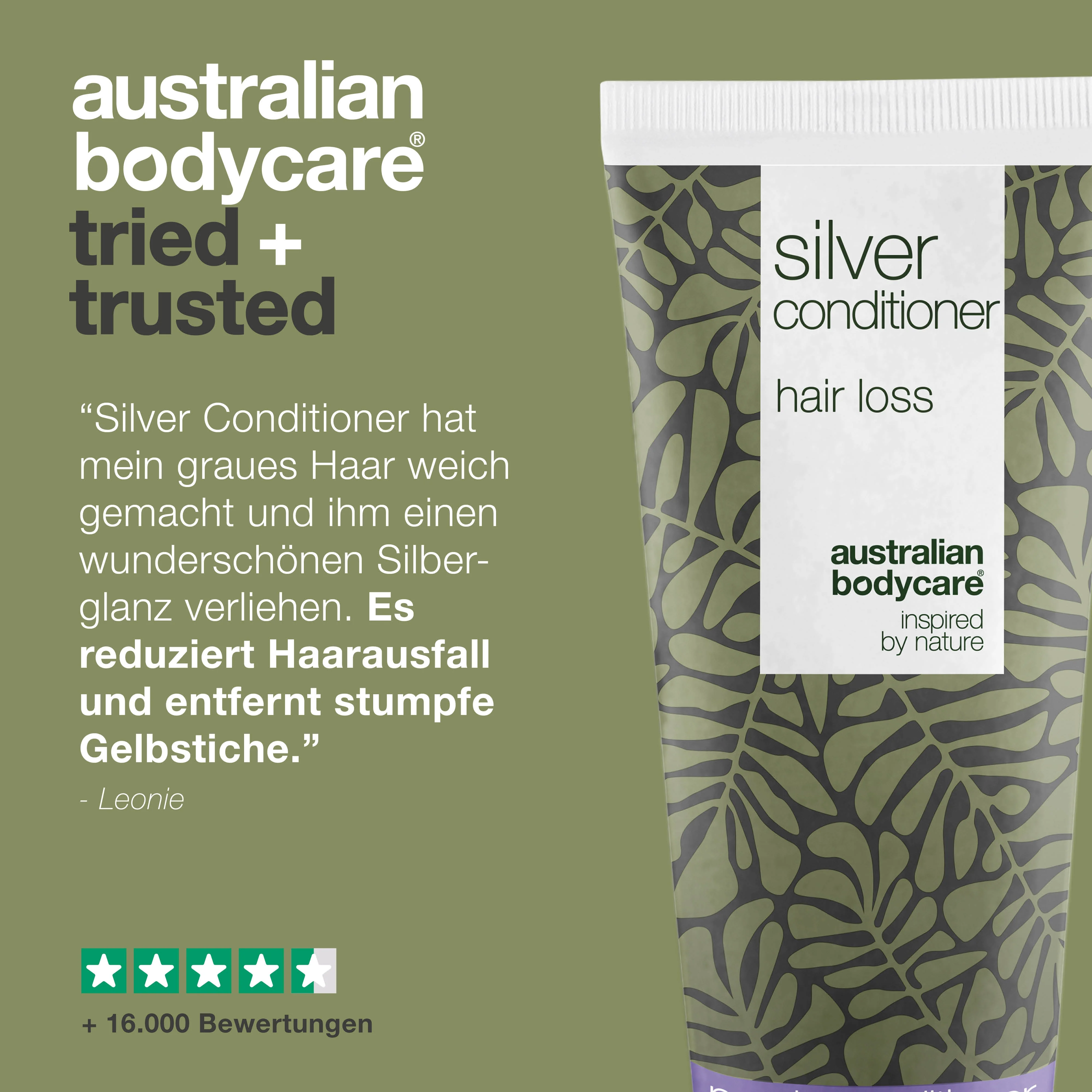 Silberspülung für graues und blondes Haar – Gegen Haarausfall — Silver Conditioner stärkt graues und blondes Haar, reduziert Haarausfall und neutralisiert Gelbstich für gesunden Glanz. - Image 5
