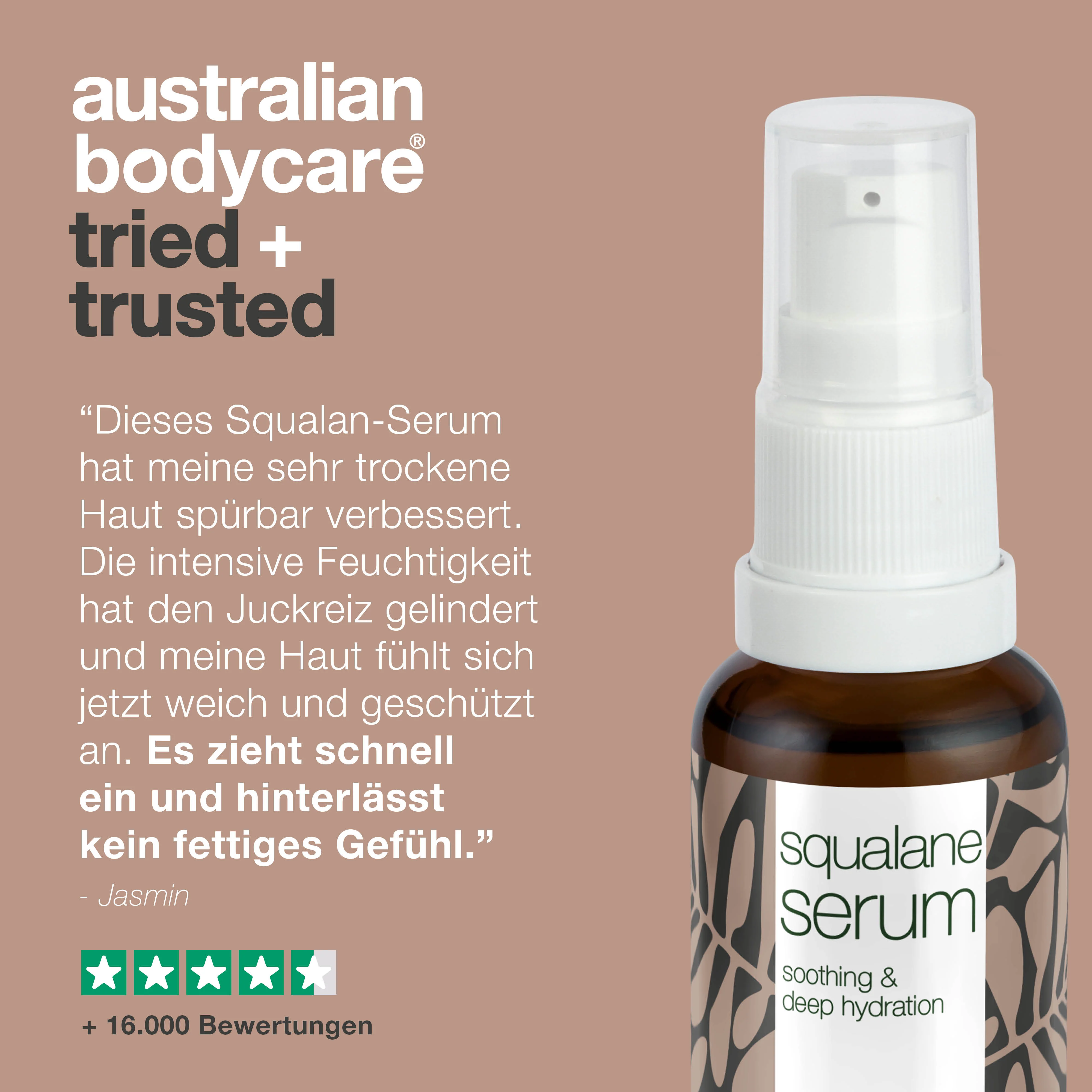 Feuchtigkeitsspendendes Gesichtsserum mit Squalan & Vitamin E — Squalan & Vitamin E spenden trockener Haut Feuchtigkeit. Leichtes, nicht fettendes Serum für weiche, geschmeidige Haut. - Image 5