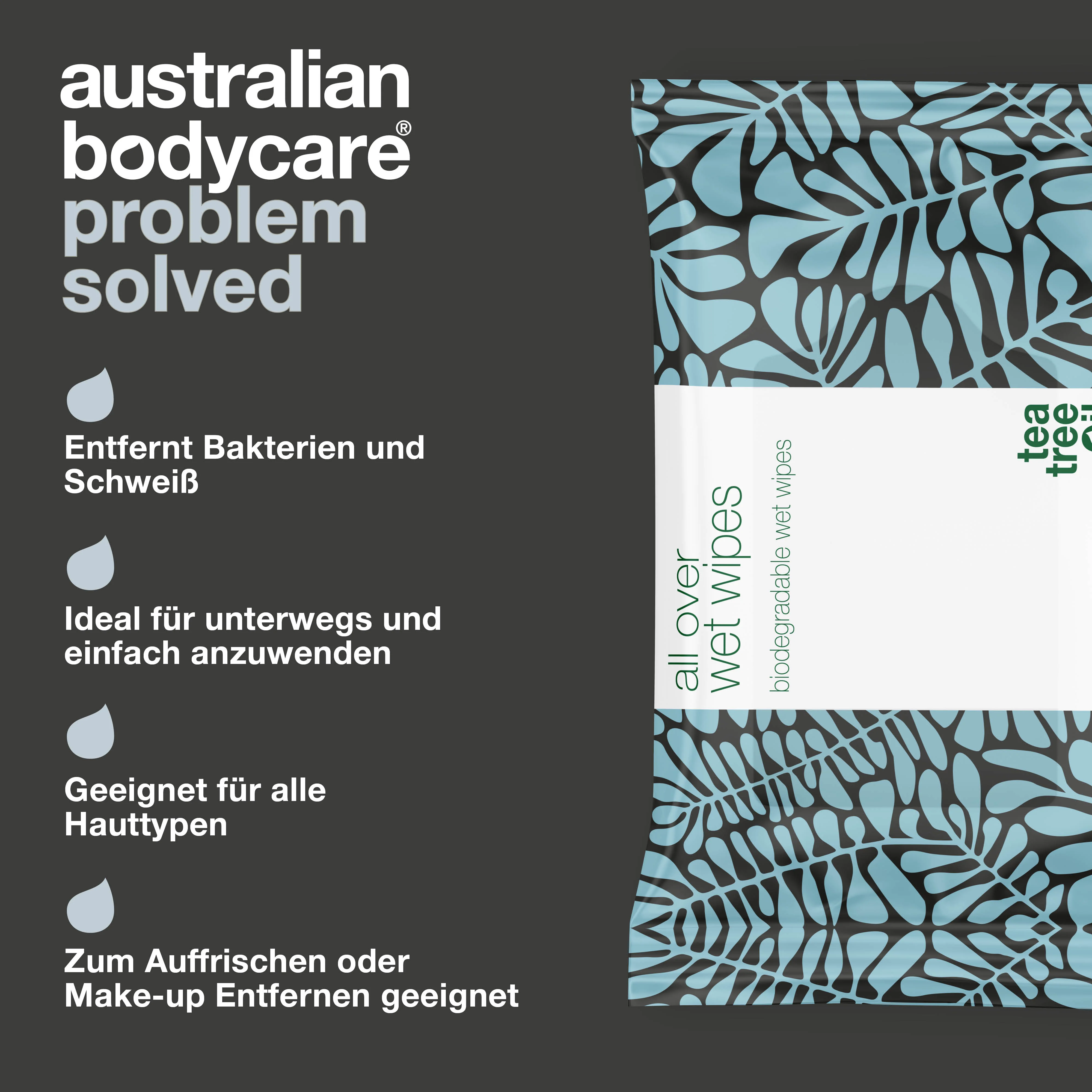 Feuchttücher mit Teebaumöl 36 Stück — Aus biologisch abbaubarem Material - Image 3