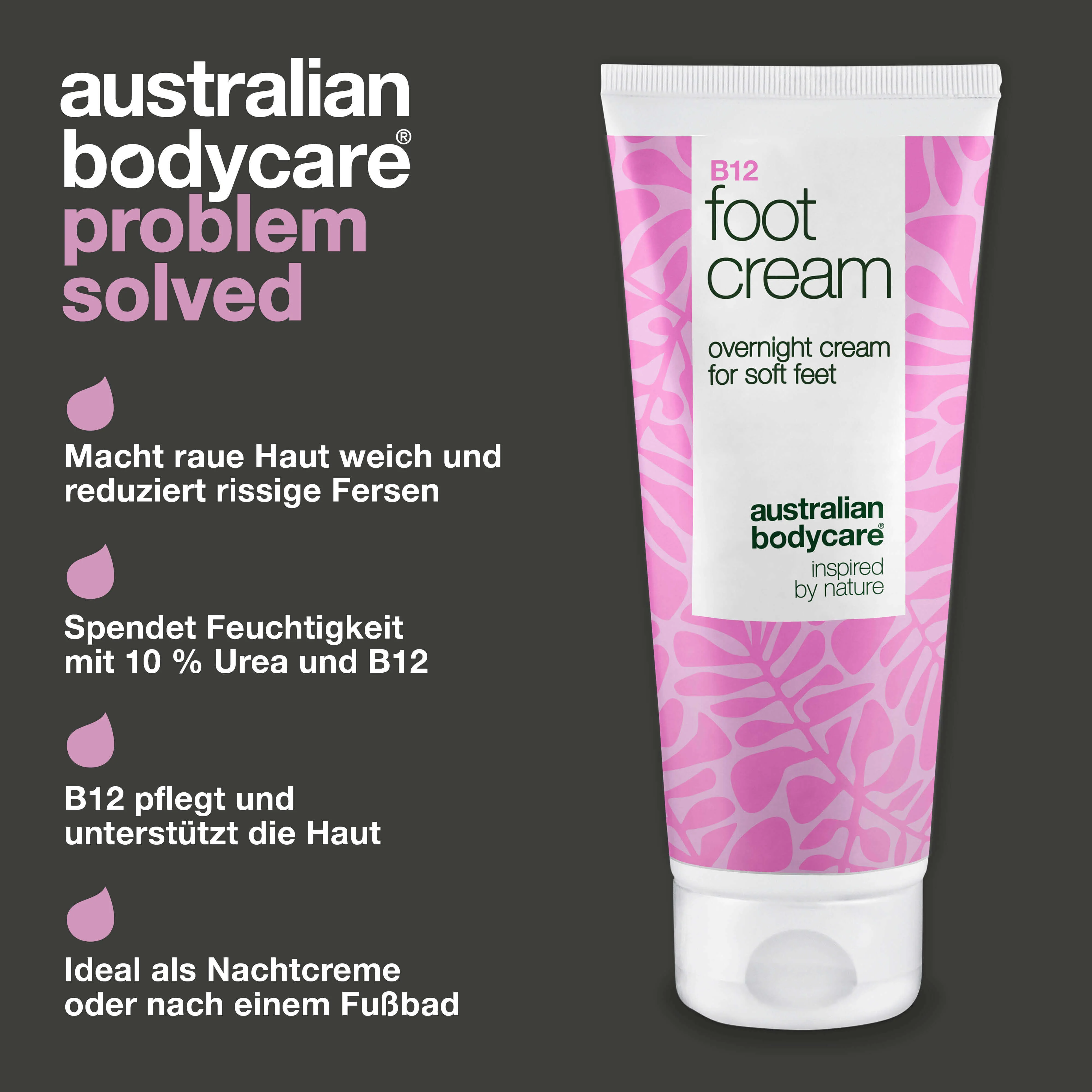 Fußcreme mit Vitamin B12 – pflegt & spendet Feuchtigkeit — Fußcreme mit Vitamin B12 und 10 % Urea für trockene Füße. Spendet Feuchtigkeit und macht die Haut weich. Perfekt für Tag und Nacht. - Image 3